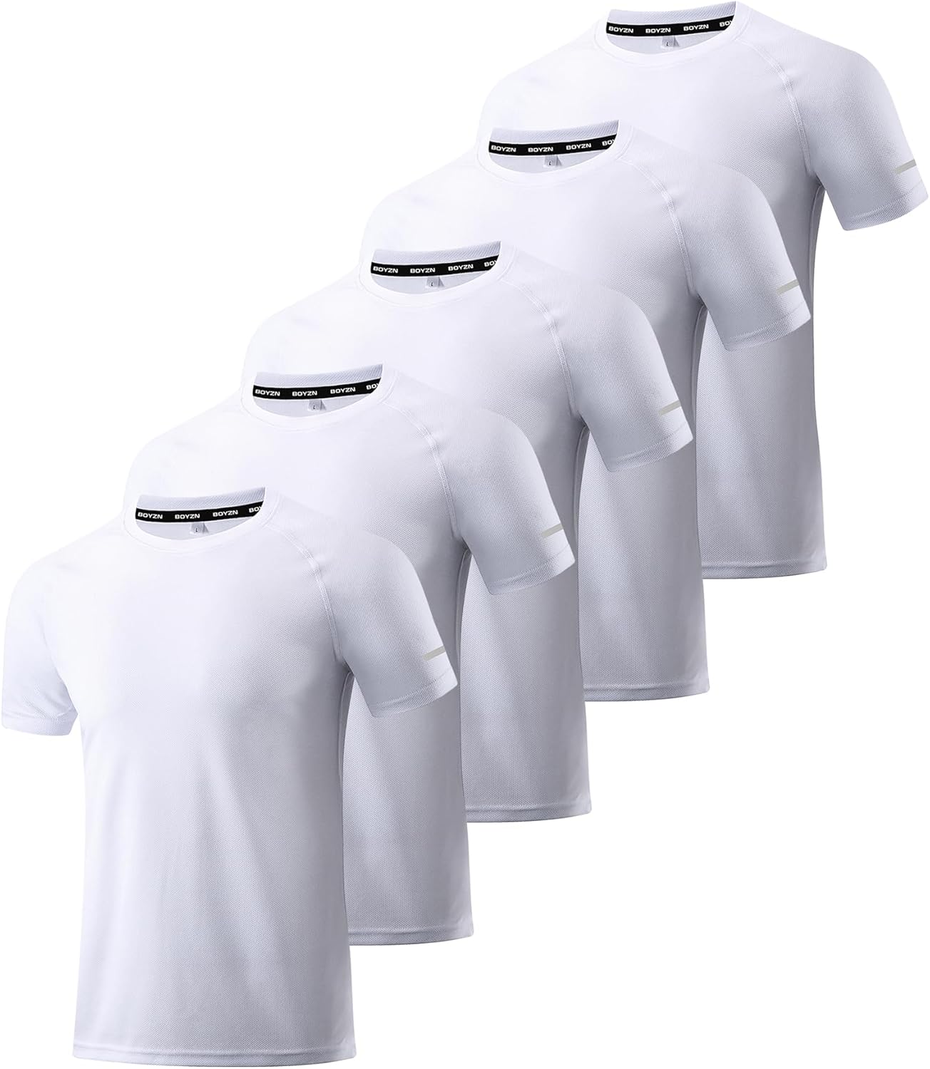 Boyzn 1, 3, 5 or 7 Pack Men's Workout Running Shirts, Dry Fit Moisture Wicking T...