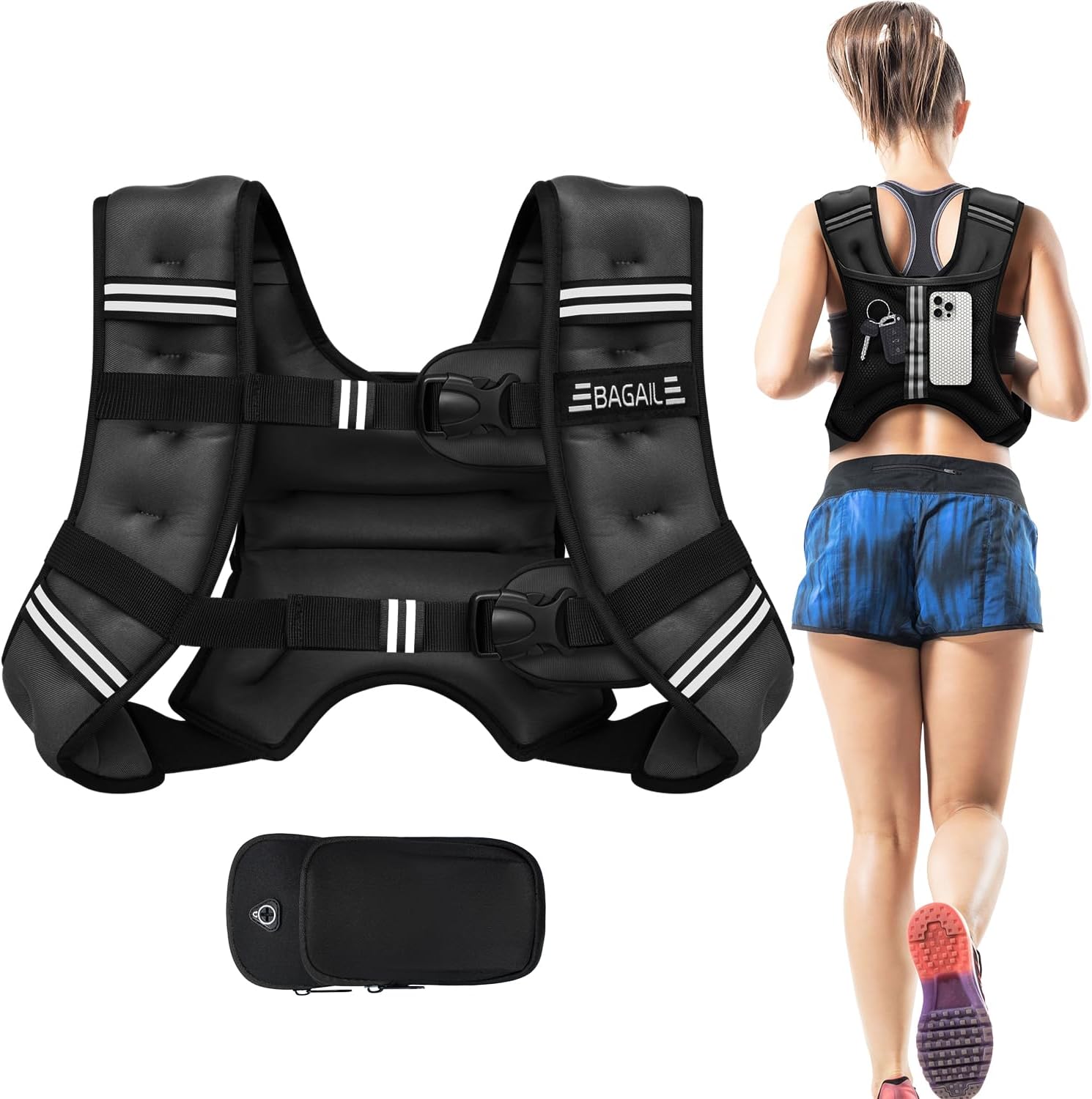 Premium BAGAIL Weighted Vest, Versatile Rucking Vest for Women and Men, Efficien...