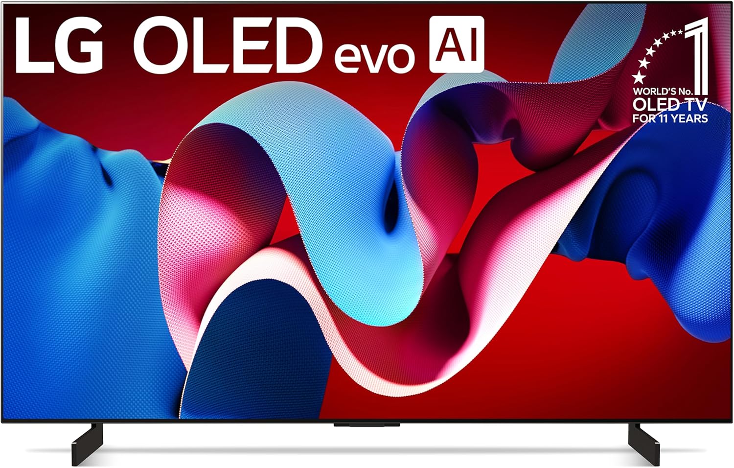 LG 42-Inch Class OLED evo C4 Series Smart TV 4K Processor Flat Screen with Magic...