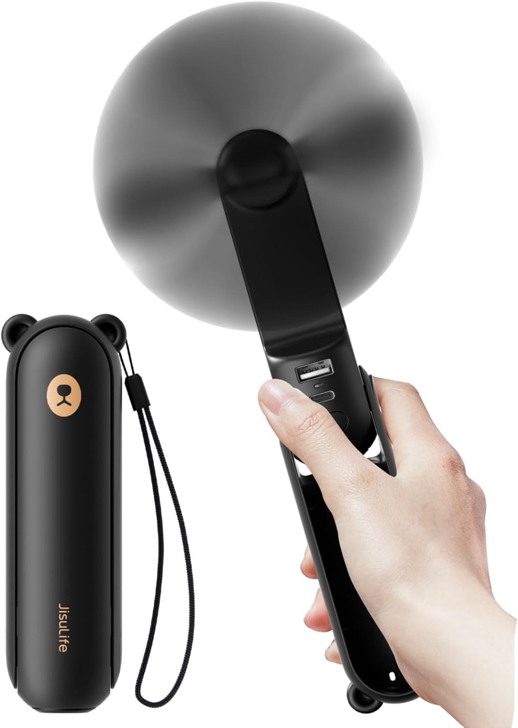JISULIFE Handheld Fan, Special Pocket Fan with 4500mAh Powerbank Max Runtime, In...