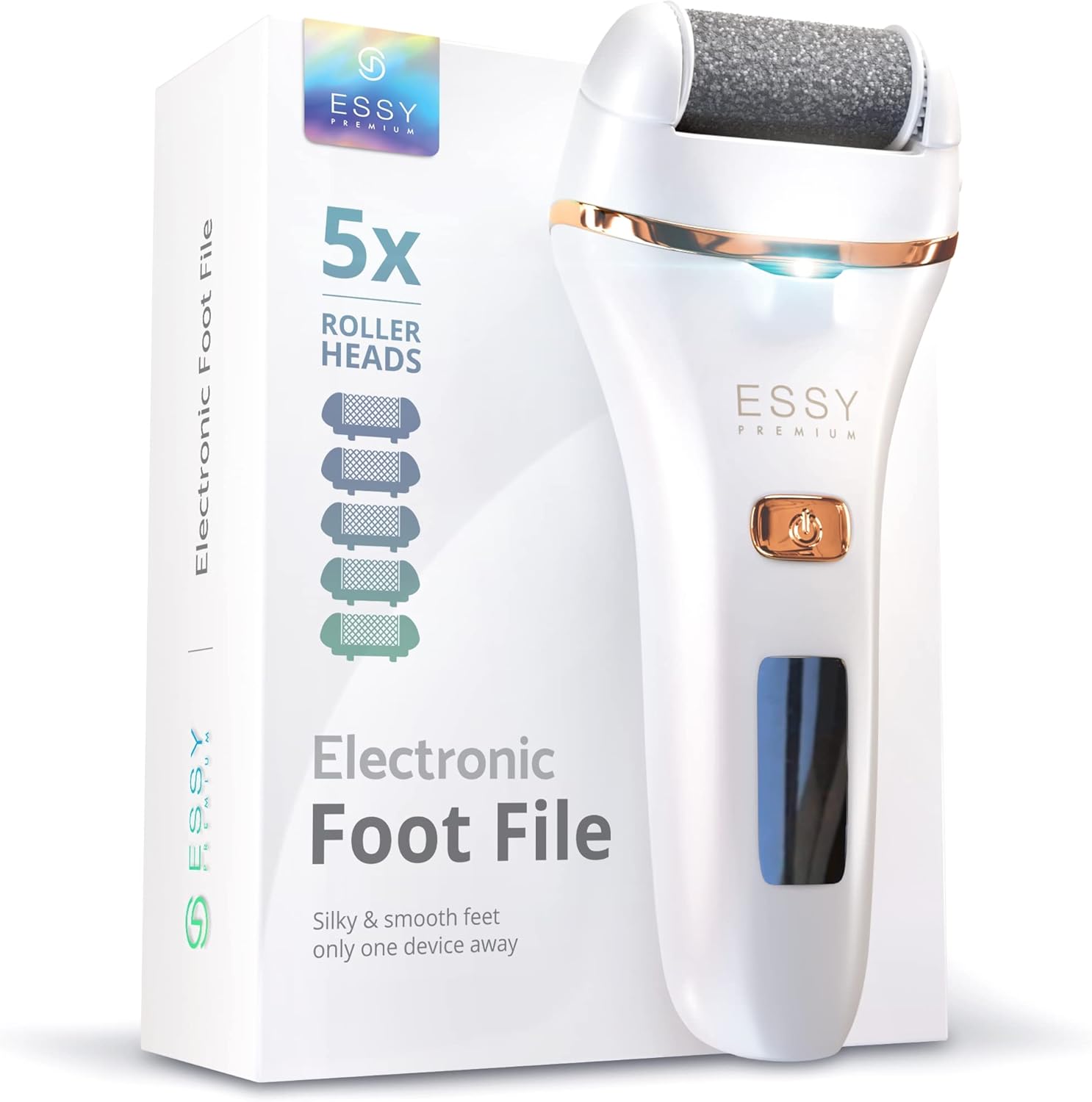 Essy Electric Foot File Hard Skin Remover with 5 R...