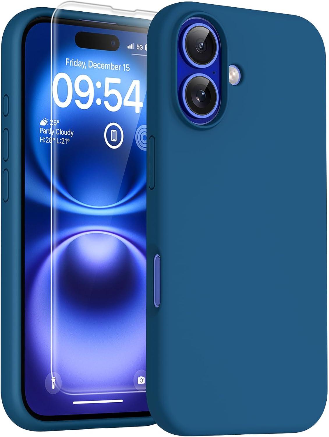 TOCOL Silicone for iPhone 16 Case 6.1-Inch, Liquid...