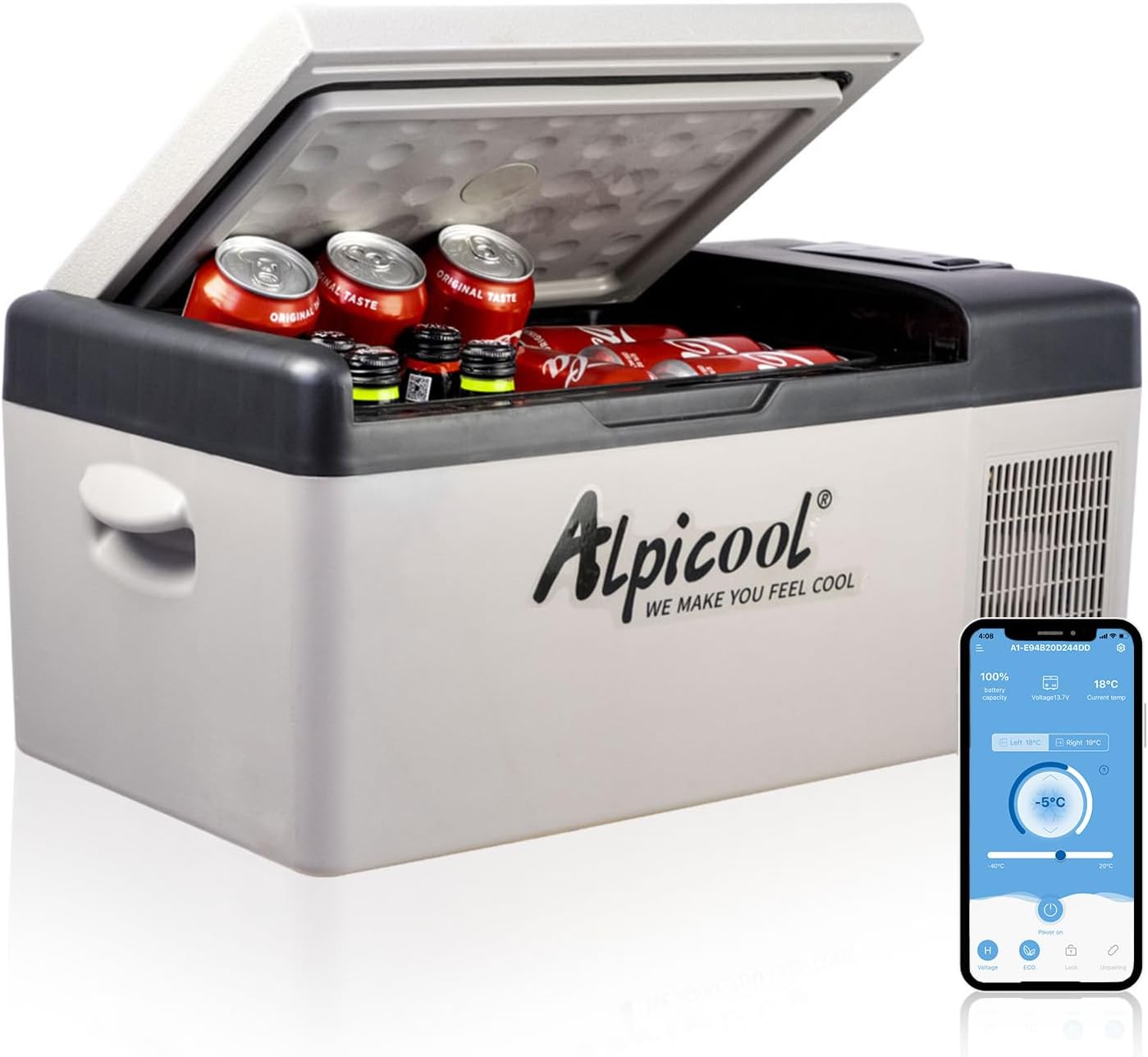 Alpicool C15 Car Mini Fridge, Innovative 12v Portable Quiet Camping Refrigerator...