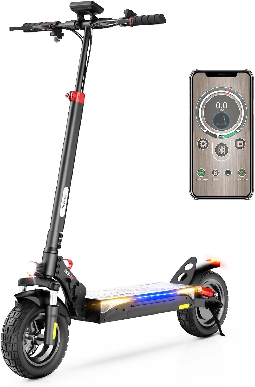 iScooter Electric Scooter, 10" Tires, 800W Motor E...