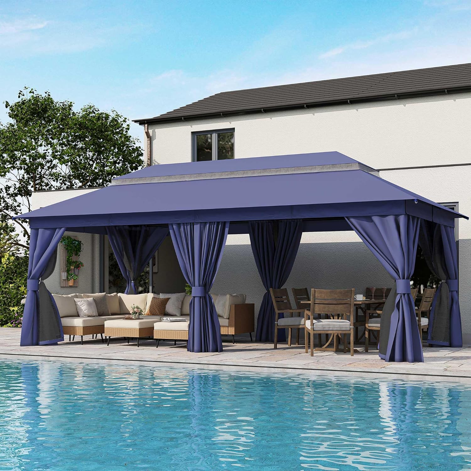 Durable LAUSAINT HOME Outdoor Patio Gazebo, Special Gazebo with Expansion Bolts,...
