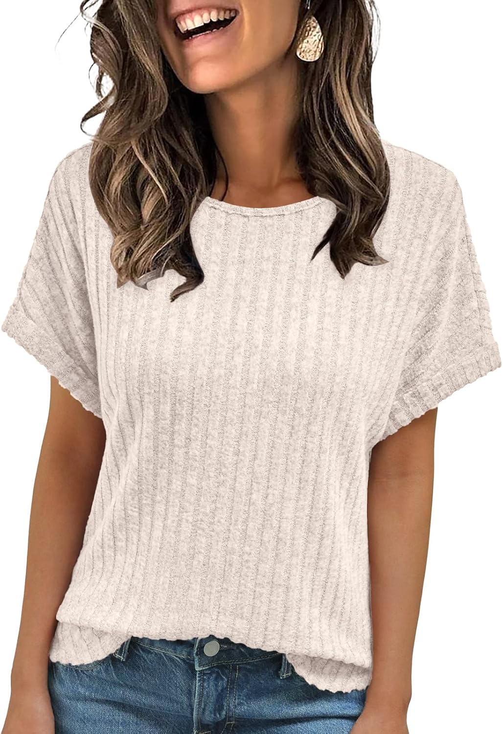 AUTOMET Summer Sweaters, High-Quality Women Shirts with Regular Fit, Stylish Tun...