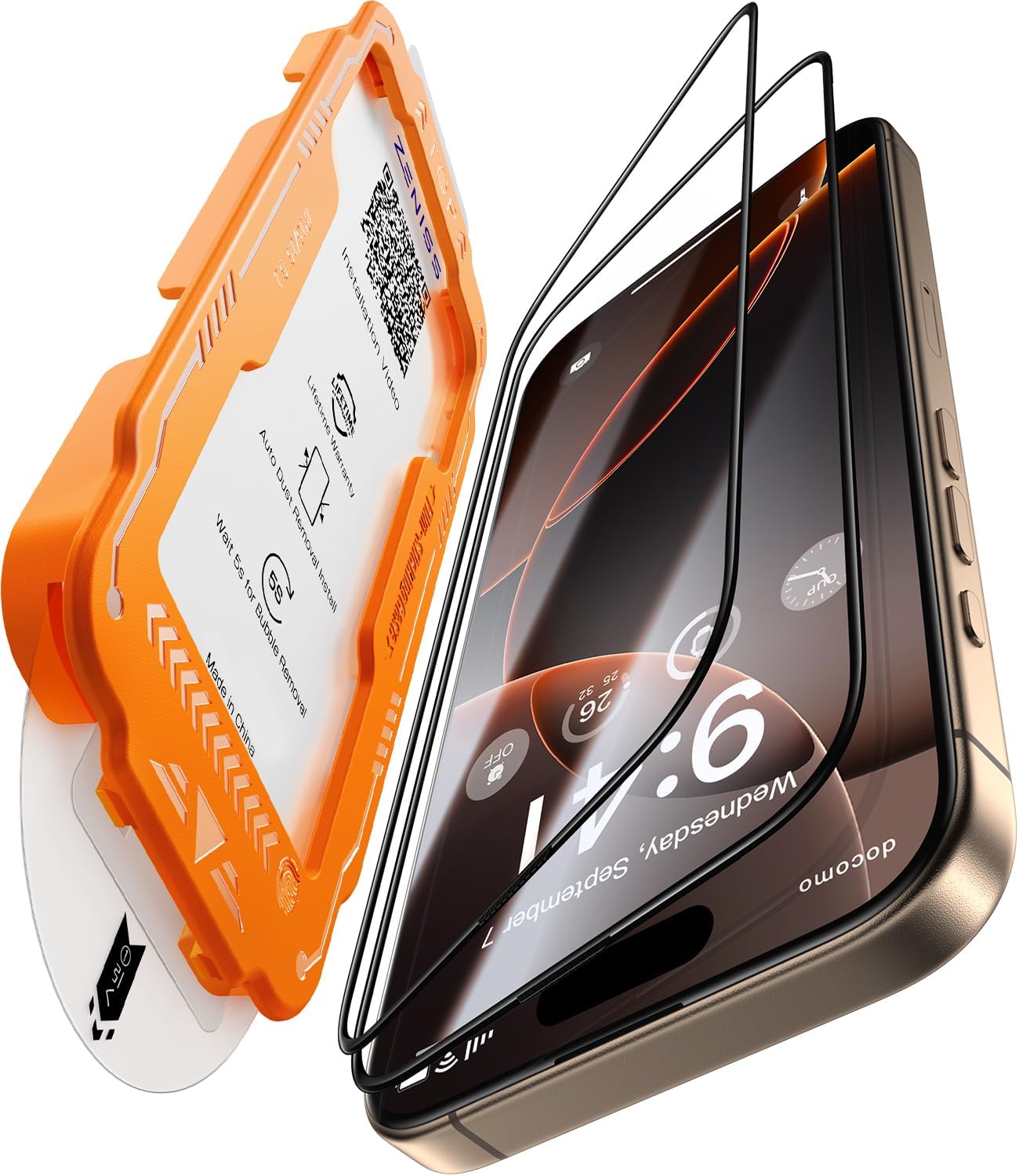 Ultimate NeverBreak 9H Screen Protector, Exceptional iPhone 16 Pro Max Safety wi...