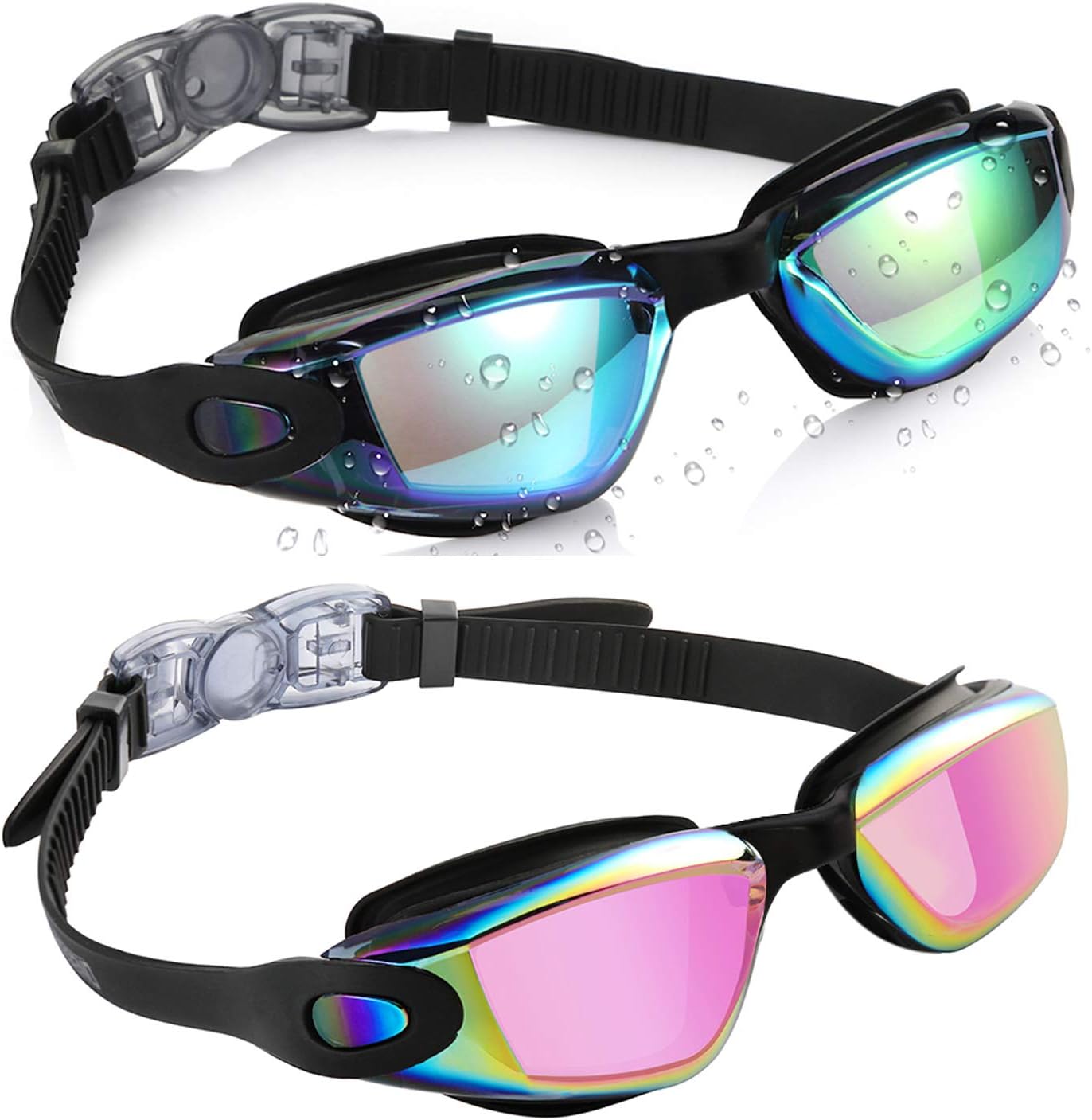 Aegend Kids Swim Goggles, Pack of 2 Swimming Goggles for Children Boys & Girls A...
