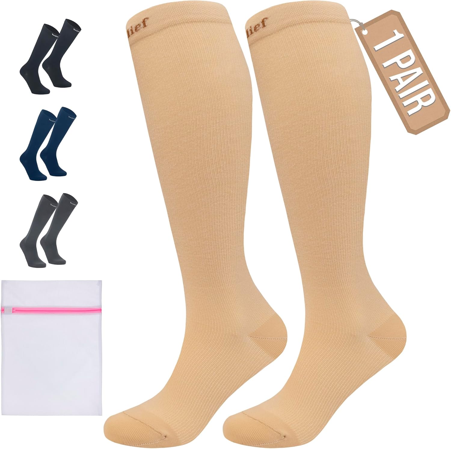 360 RELIEF Flight Compression Socks for Women, Special Compression Socks for Tra...
