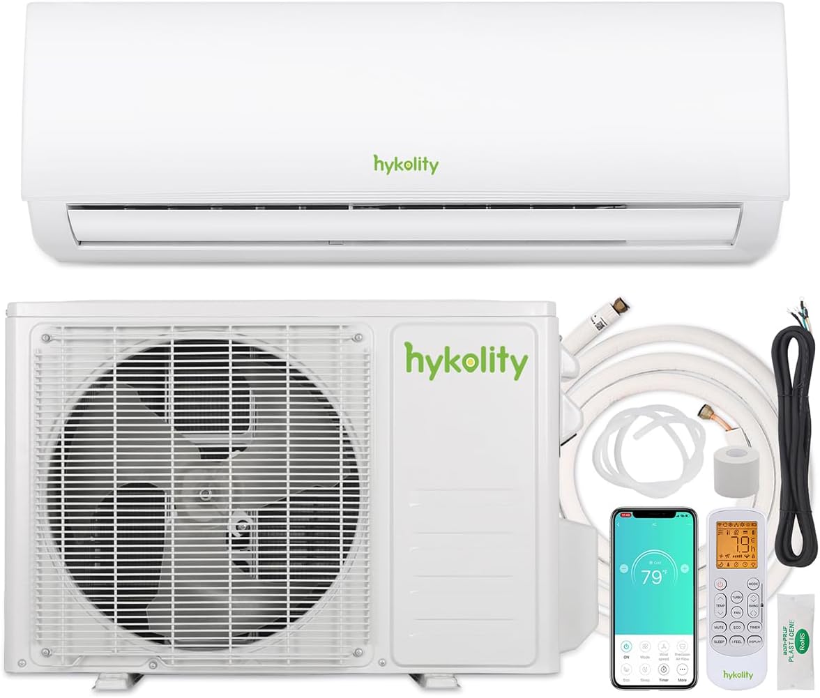 Wifi Enabled 18,000 BTU Mini Split Air Conditioner & Heater, 19 SEER2 230V Split...