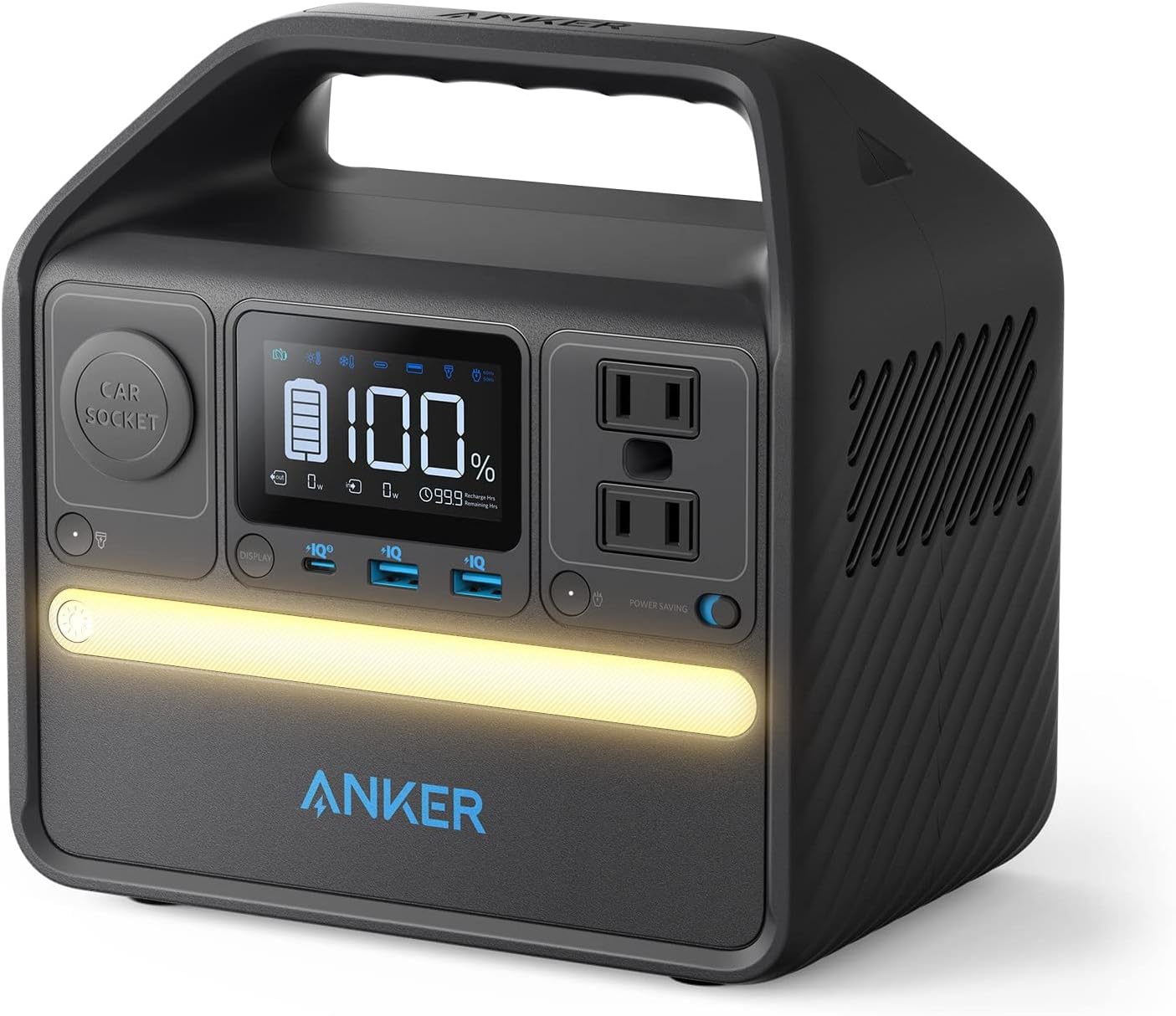 Anker 521 Portable Power Station Upgraded with LiFePO4 Battery, 256Wh 6-Port Pow...
