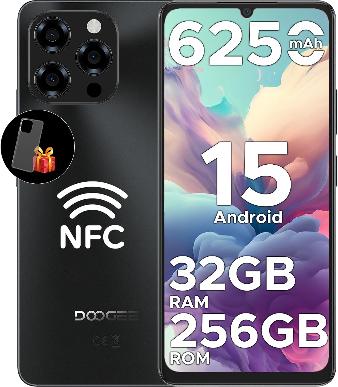 DOOGEE Note 58 Pro Mobile Phones, Android 15 Smartphone 2025, 6250mAh & 32GB+256...