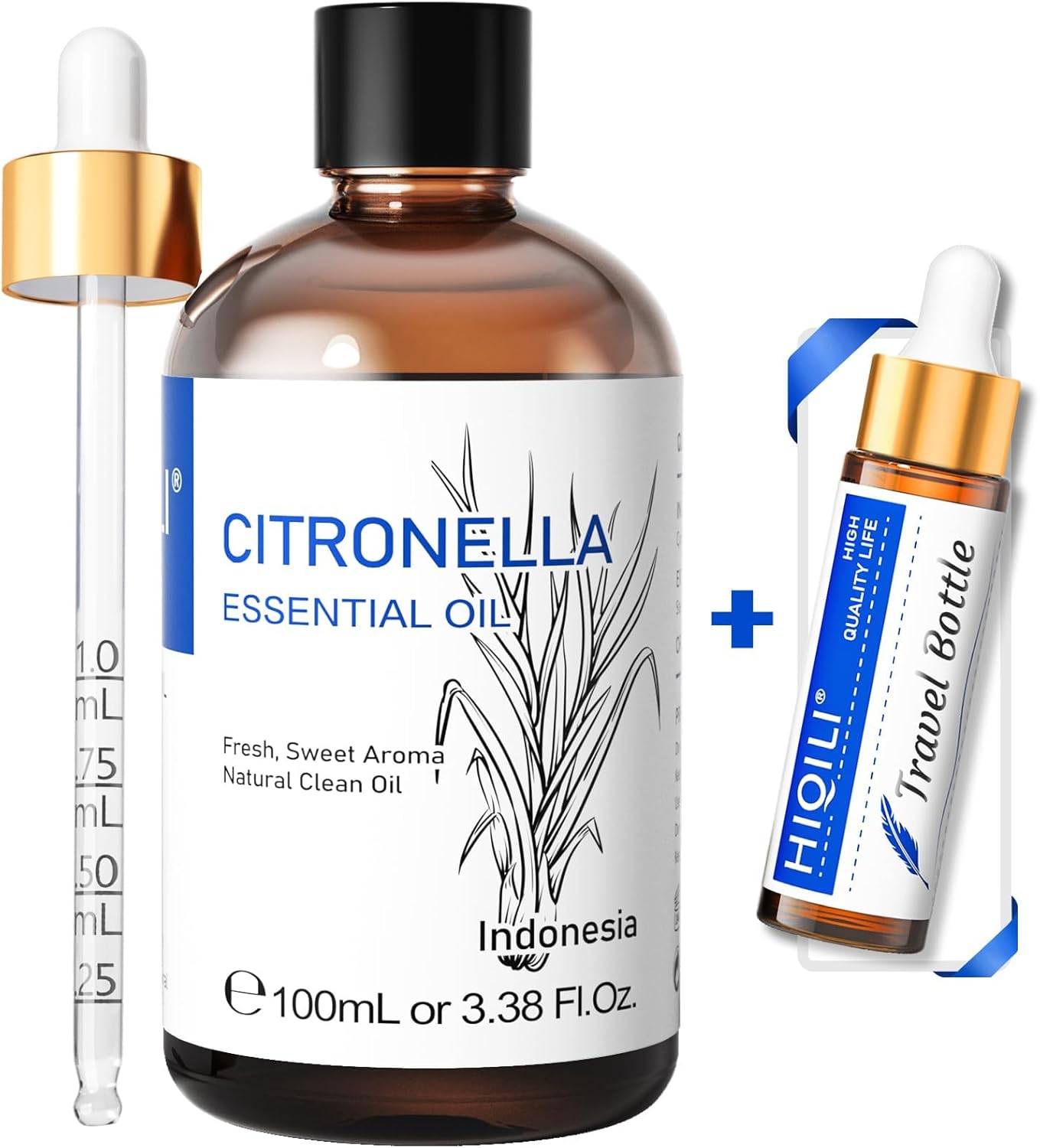 Premium HIQILI Citronella Essential Oil, Special Essential Oil for 100% Pure Und...
