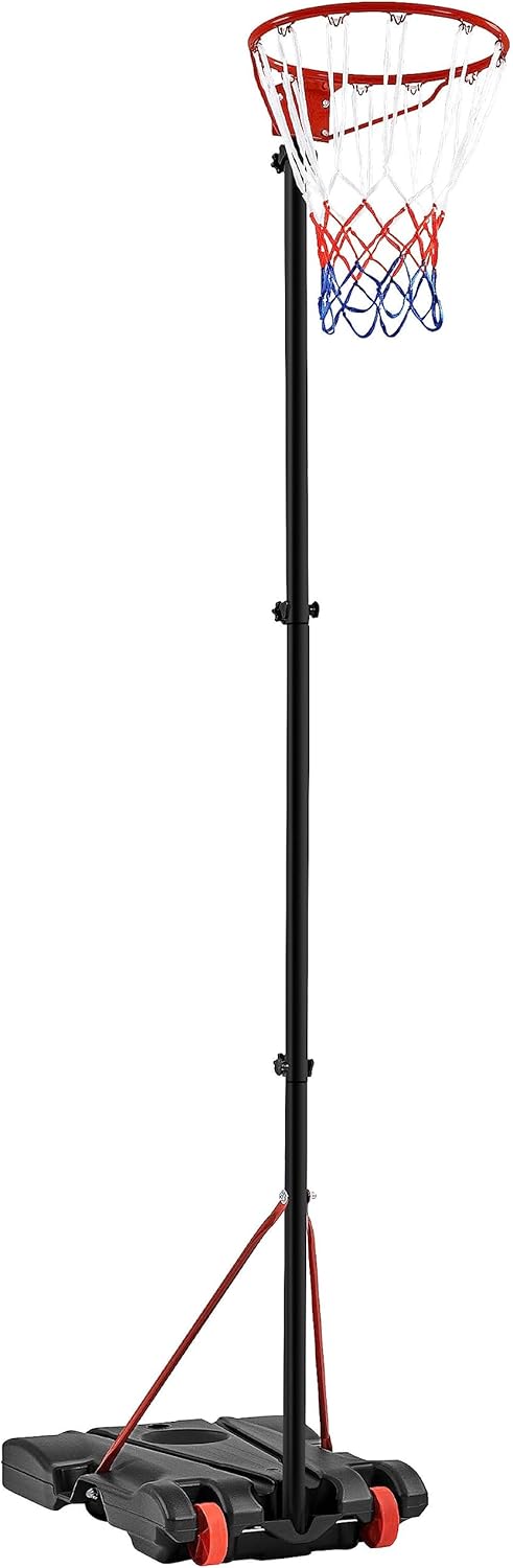 Yaheetech Netball Post Height Adjustable Stand 245.5-305 cm Portable Regulation...
