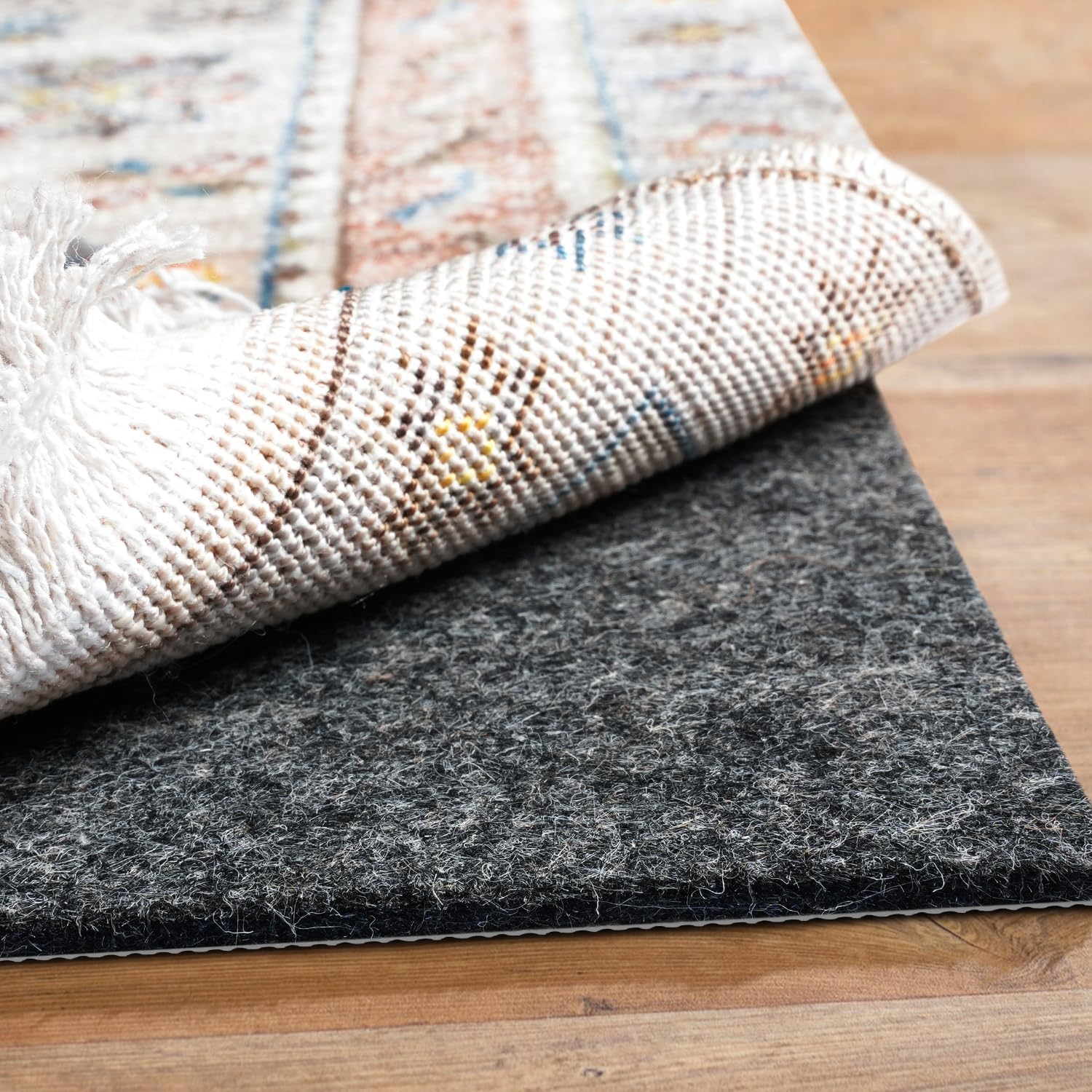 BAGAIL Felt and Natural Rubber Backing Rug Pads 1/4” Thick, 8 x 10 Ft Non Slip C...