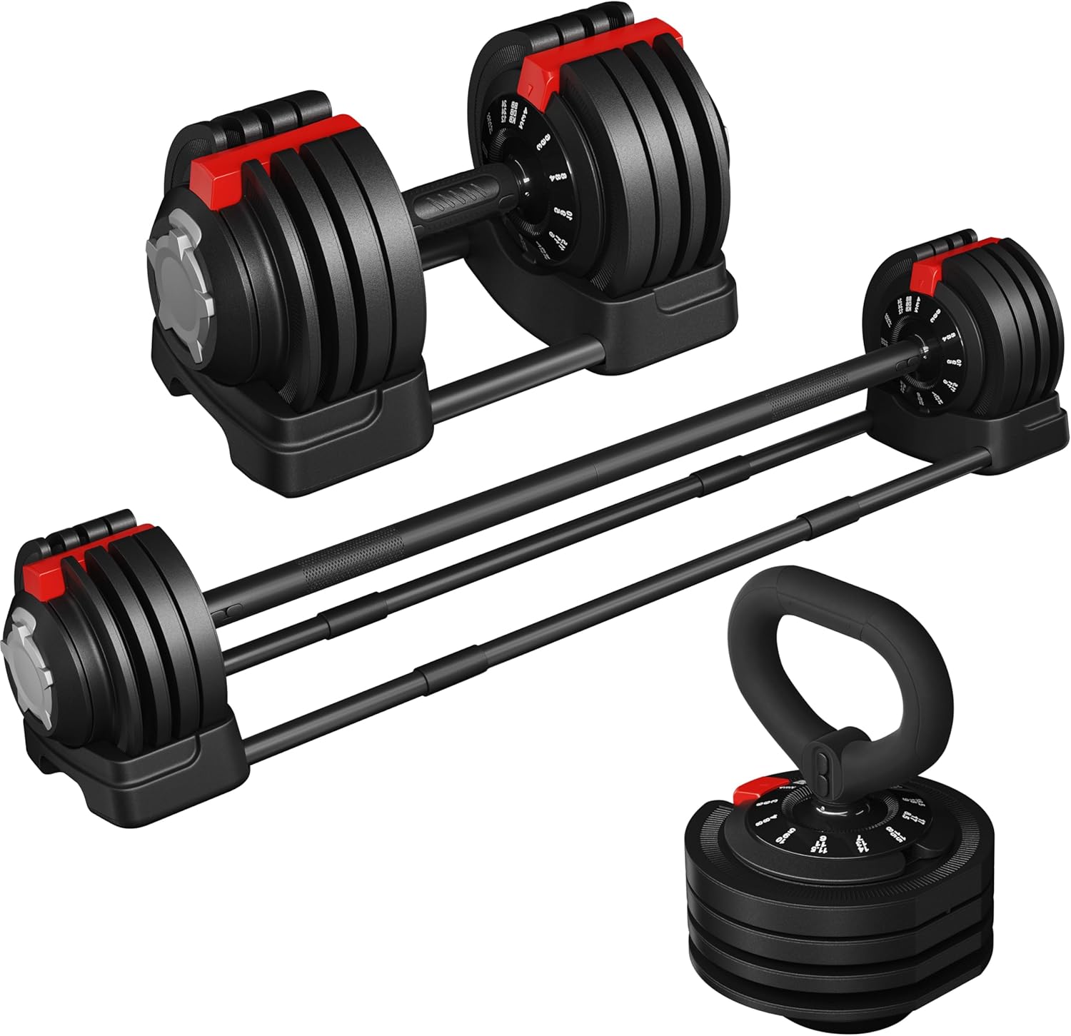 Yaheetech Adjustable Dumbbell Set - 18KG/24KG/40KG, Free Weights for Men/Women,...