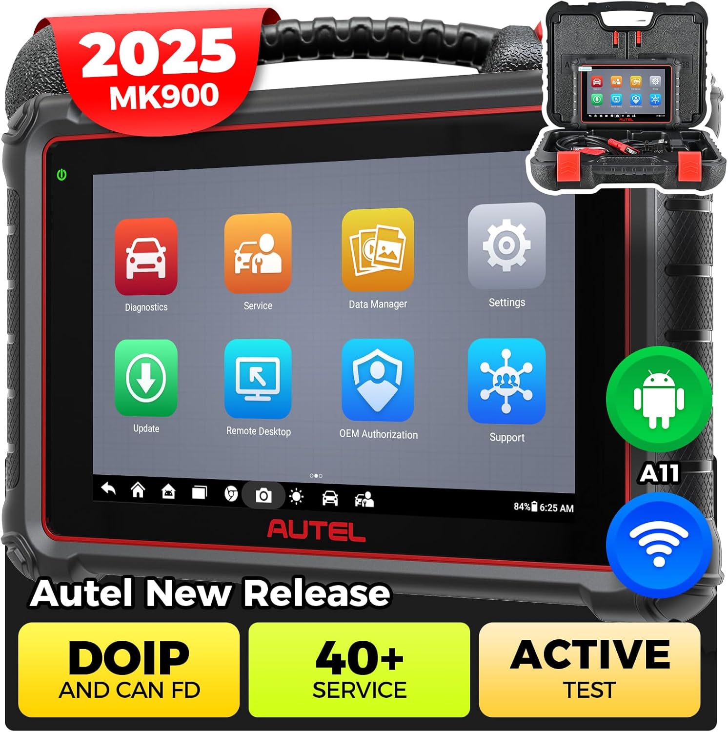 Autel Scanner MaxiCOM MK900: 2025 Same as MK900BT MK900-BT MX900 Bidirectional D...