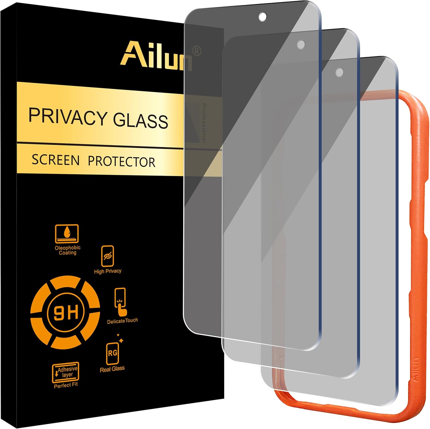 Ailun 3 Pack Privacy Screen Protector for iPhone 16 Pro Max [6.9 inch], Anti Spy...