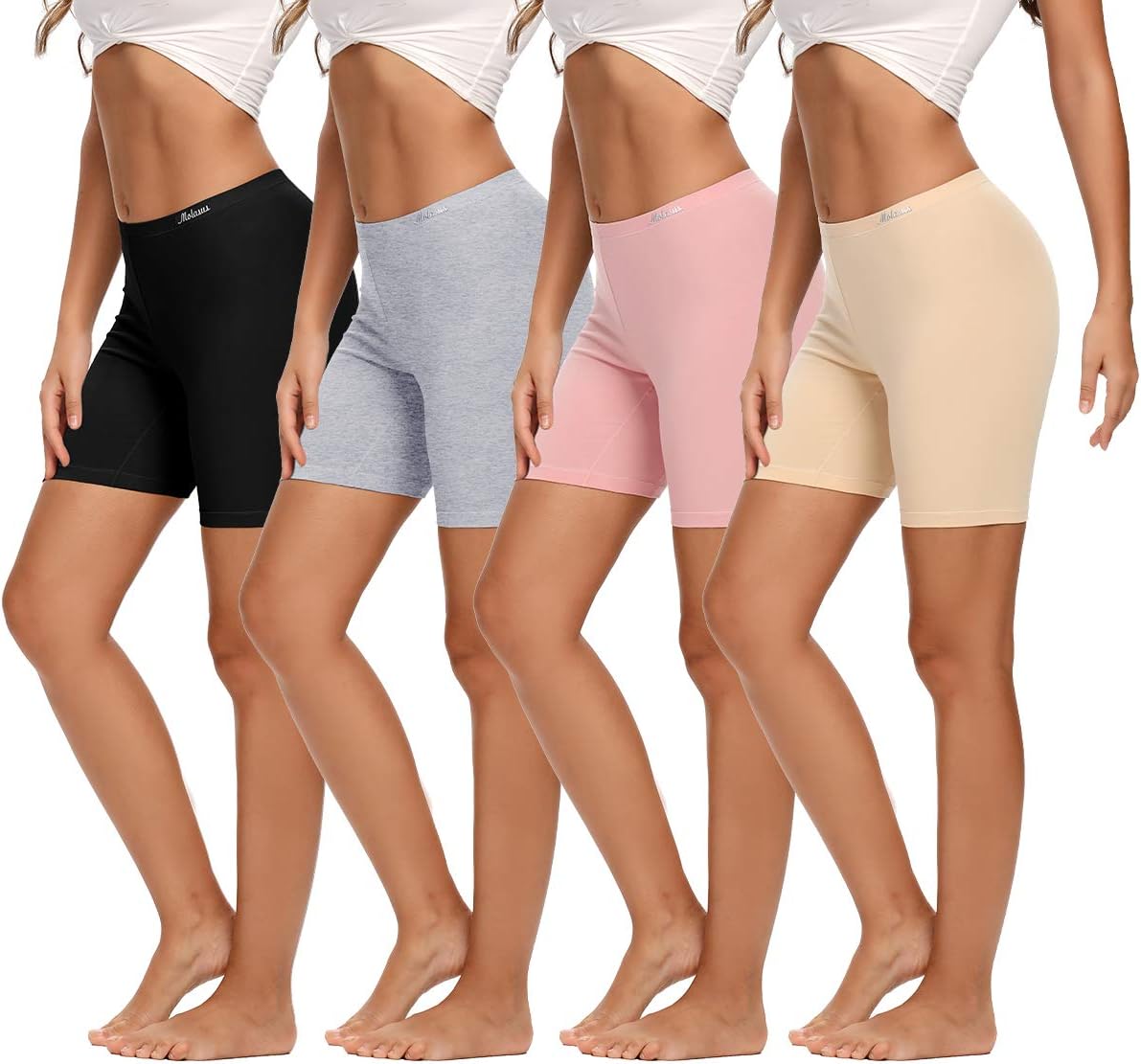 Comfy Molasus Women's Cotton Boxer Shorts, Special Anti Chafing Bike Shorts, Hig...