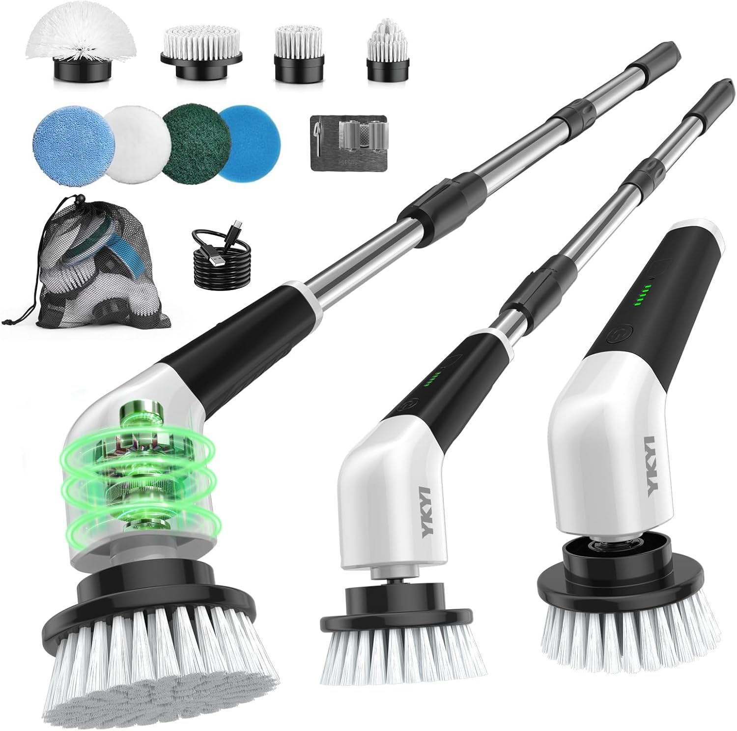 High-Quality Electric Spin Scrubber, Versatile Cordless Electric Cleaning Brush,...