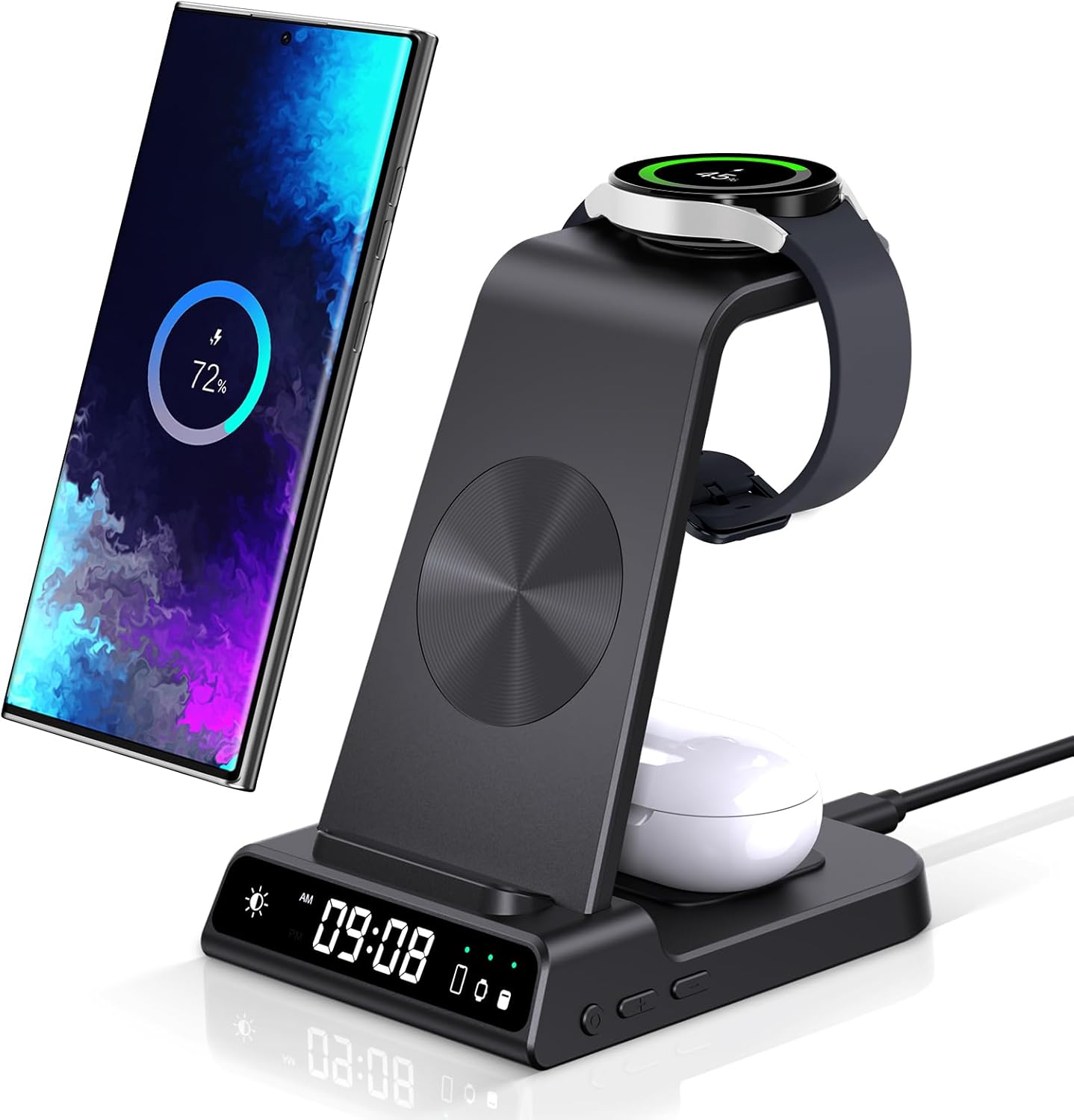 Wireless Charger for Samsung, 3 in 1 Wireless Charging Station for Galaxy S25 Ul...