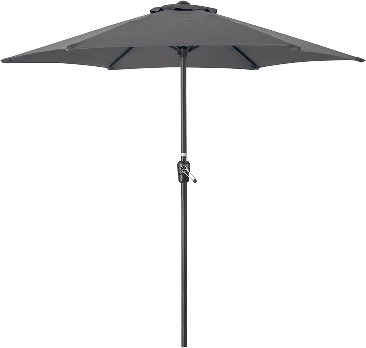 CHRISTOW Garden Parasol Umbrella Polyester Canopy Steel Sunshade With Crank Hand...