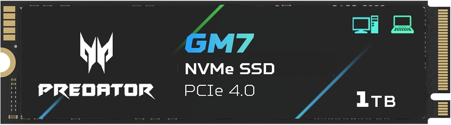 High-Performance Acer Predator GM7 1TB SSD, Special Internal PC Solid State Driv...
