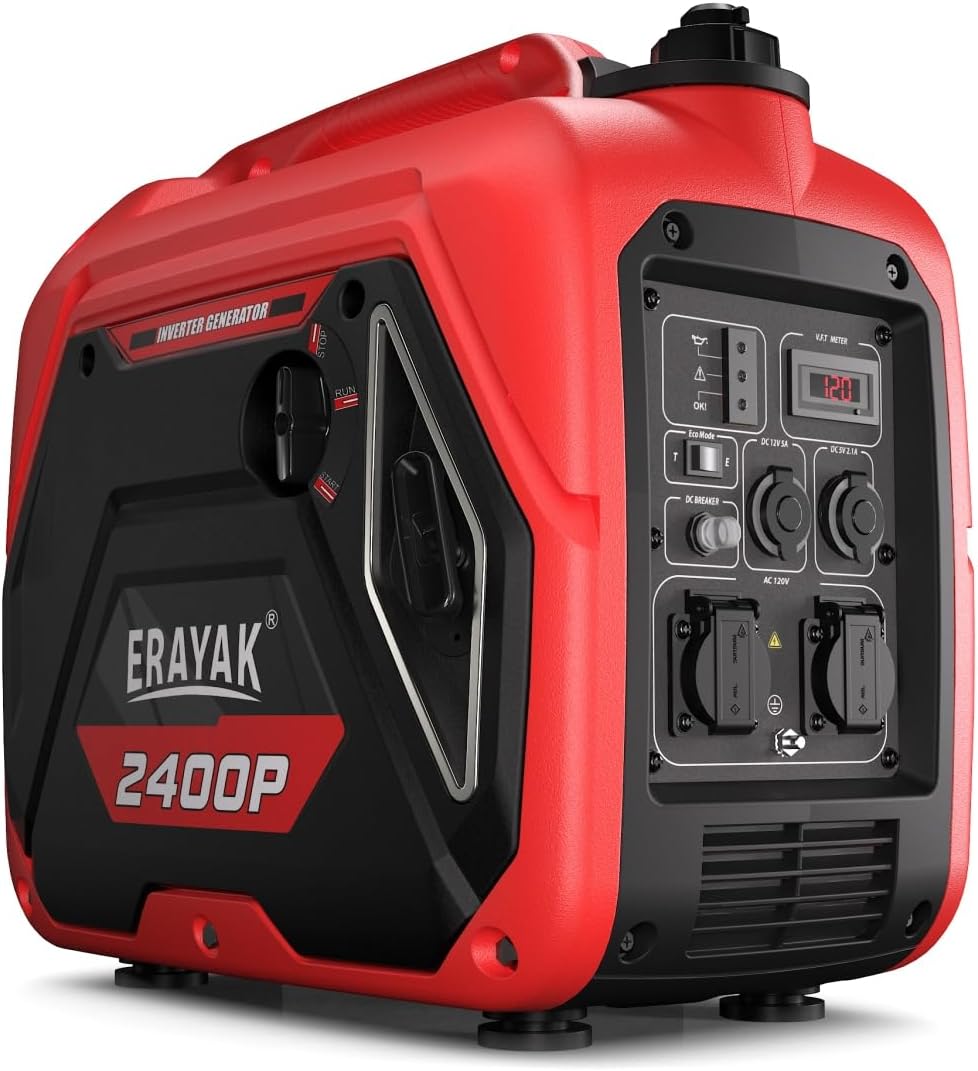 ERAYAK 4500W Tri-Fuel Inverter Generator, Special Portable Generator for Home an...