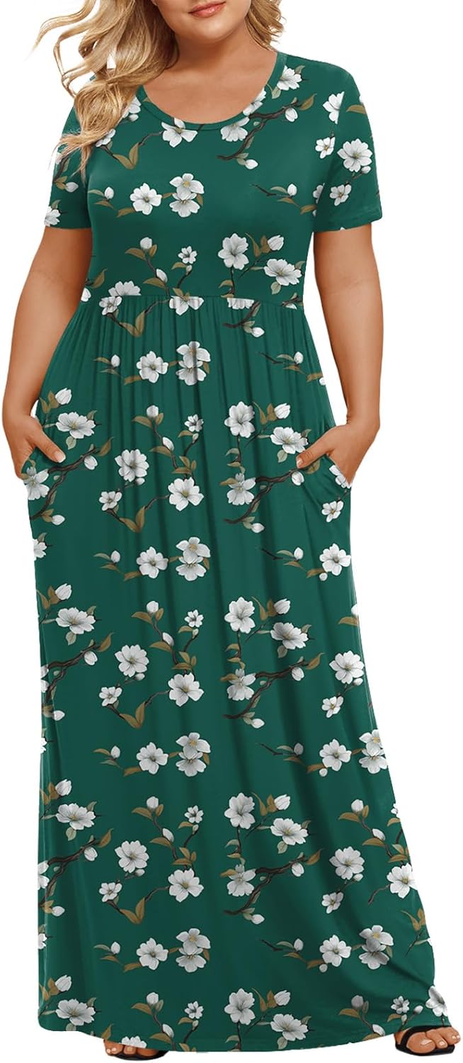Unique LONGYUAN Women's Plus Size Maxi Dresses, Special Summer Dresses for Curvy...