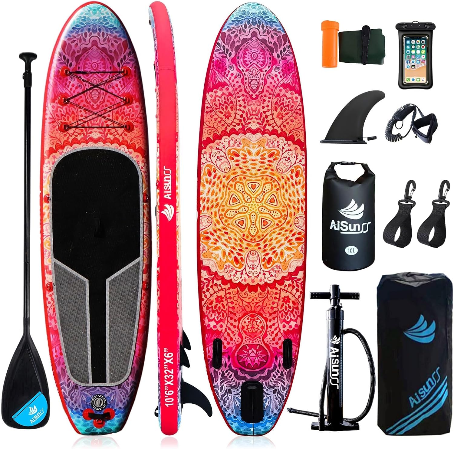 Inflatable Paddle Board for Adult, Paddle Board for All Skill Levels, Wide SUP B...
