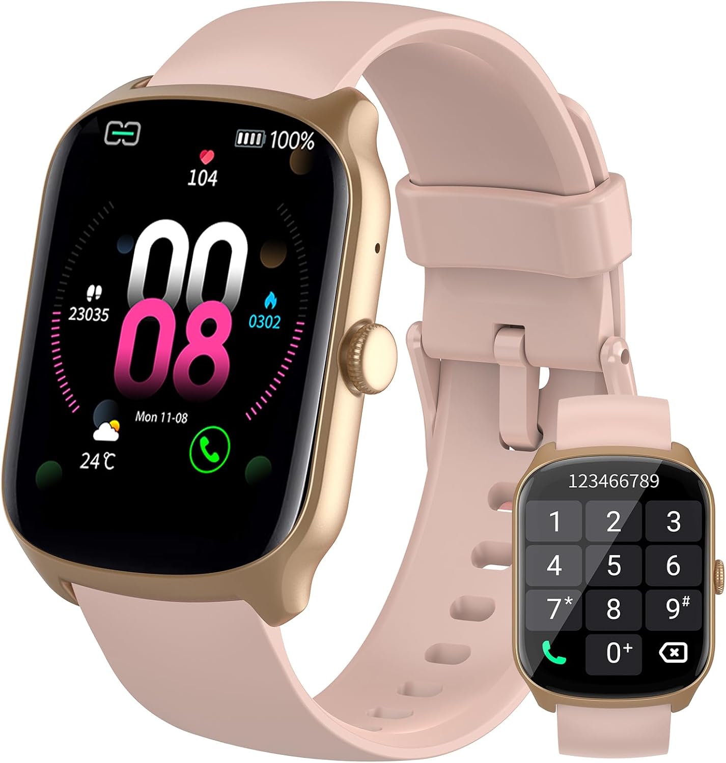Smart Watch for Women, Unique Curved Screen Smartwatch with Call Functionality,...