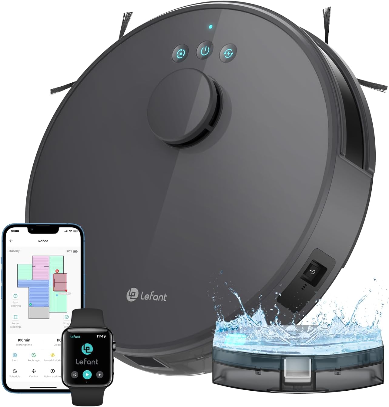 Unique Lefant M1 Robot Vacuum Cleaner, Special Vacuum Cleaner and Mop with Deep...