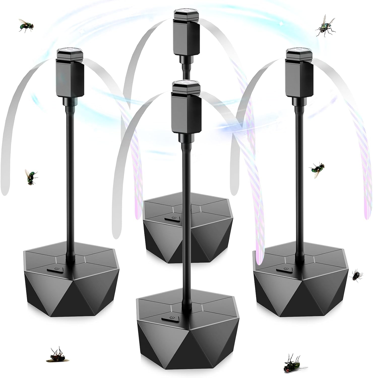 Fly Fans for Tables, Fly Repellent Fan Outdoor Indoor Keep Flies Away, Fly Repel...