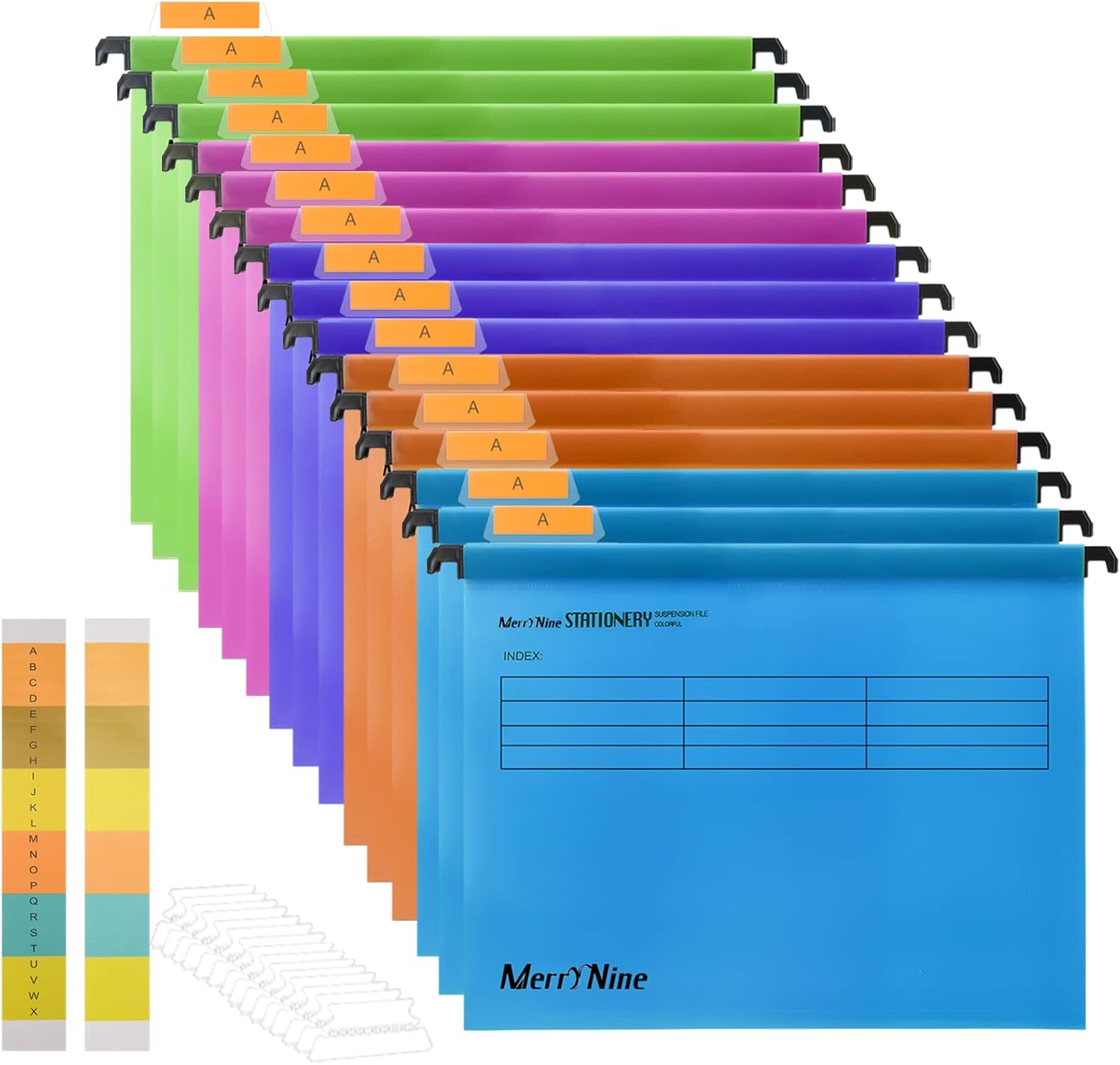 A4 Suspension Files, MerryNine 15PCS Polypropylene Filing Cabinet Suspension Fil...