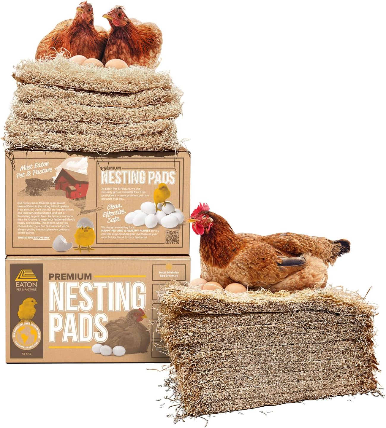 Premium Eaton Pet and Pasture Nesting Pads, High-Quality Laying Hen Nesting Pads...