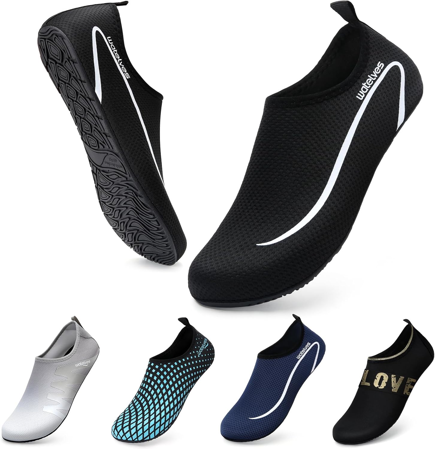 Swim Water Shoes Aqua Socks Barefoot for Sea Beach Swimming Shoes Pool Ladies Wo...
