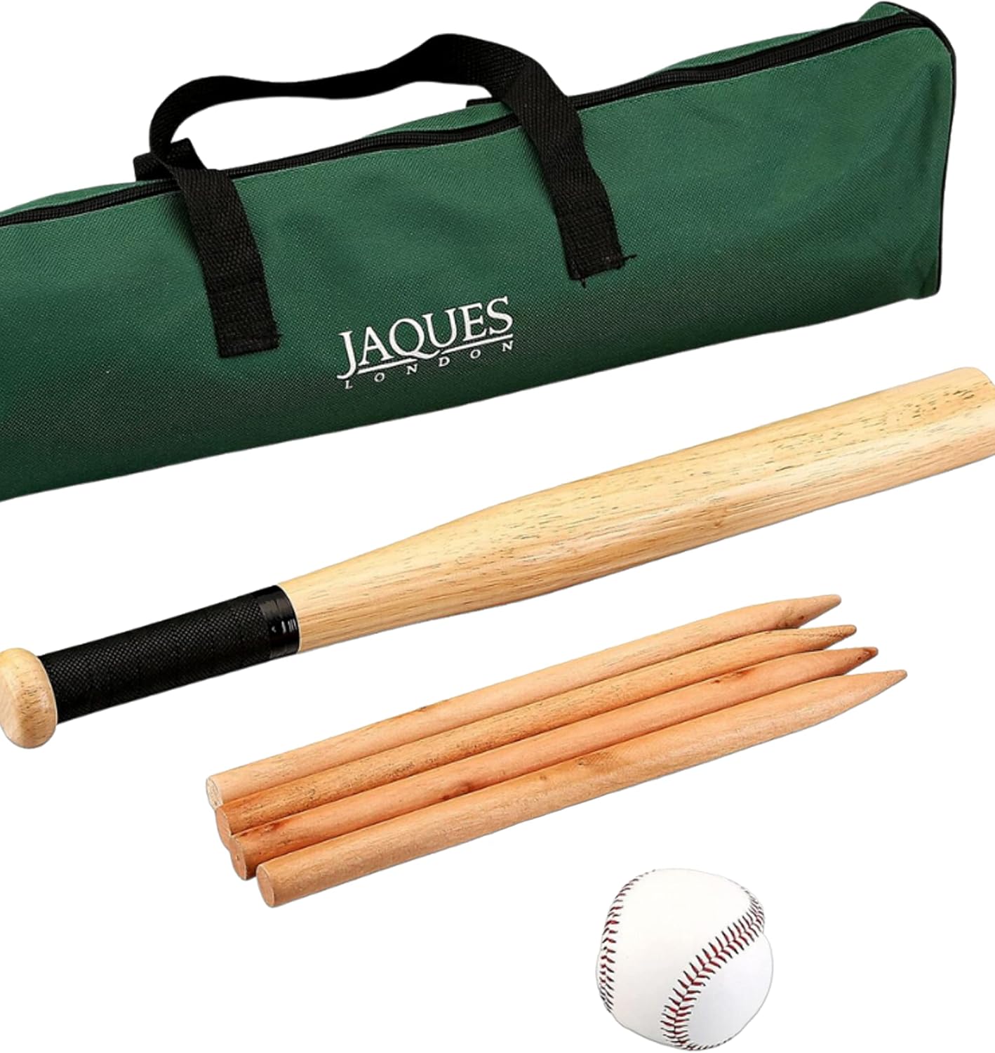 Jaques of London Rounders Set Premium Set for Adults and Kids | With Safe Play R...