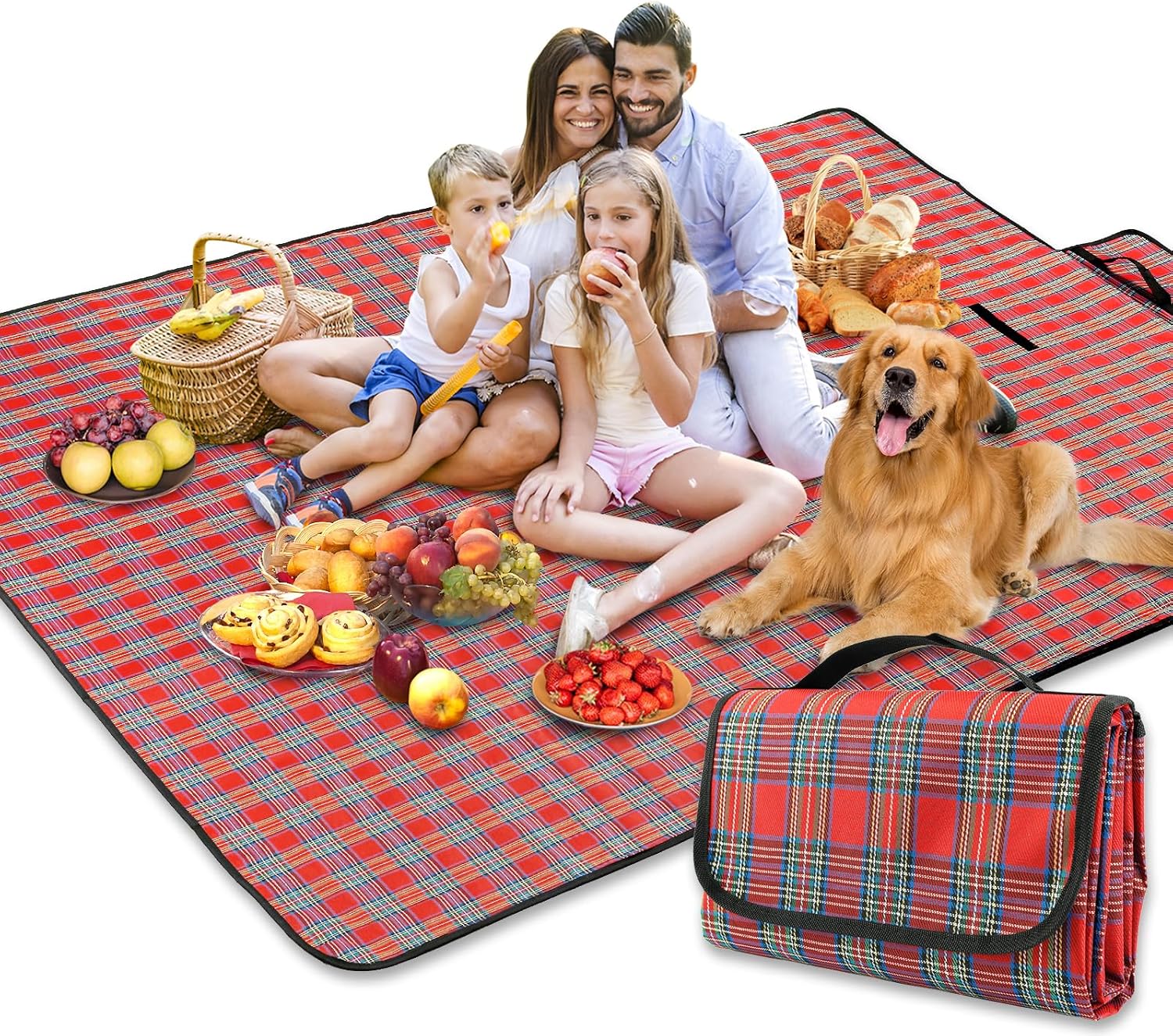 SOMIYAMI Tartan Picnic Blanket Waterproof, Garden Outdoor Camping Blanket, Beach...