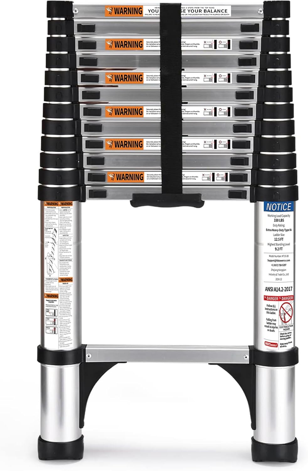 High-Quality HBTower Telescopic Ladder, Special Extendable Ladder with Non-Slip...