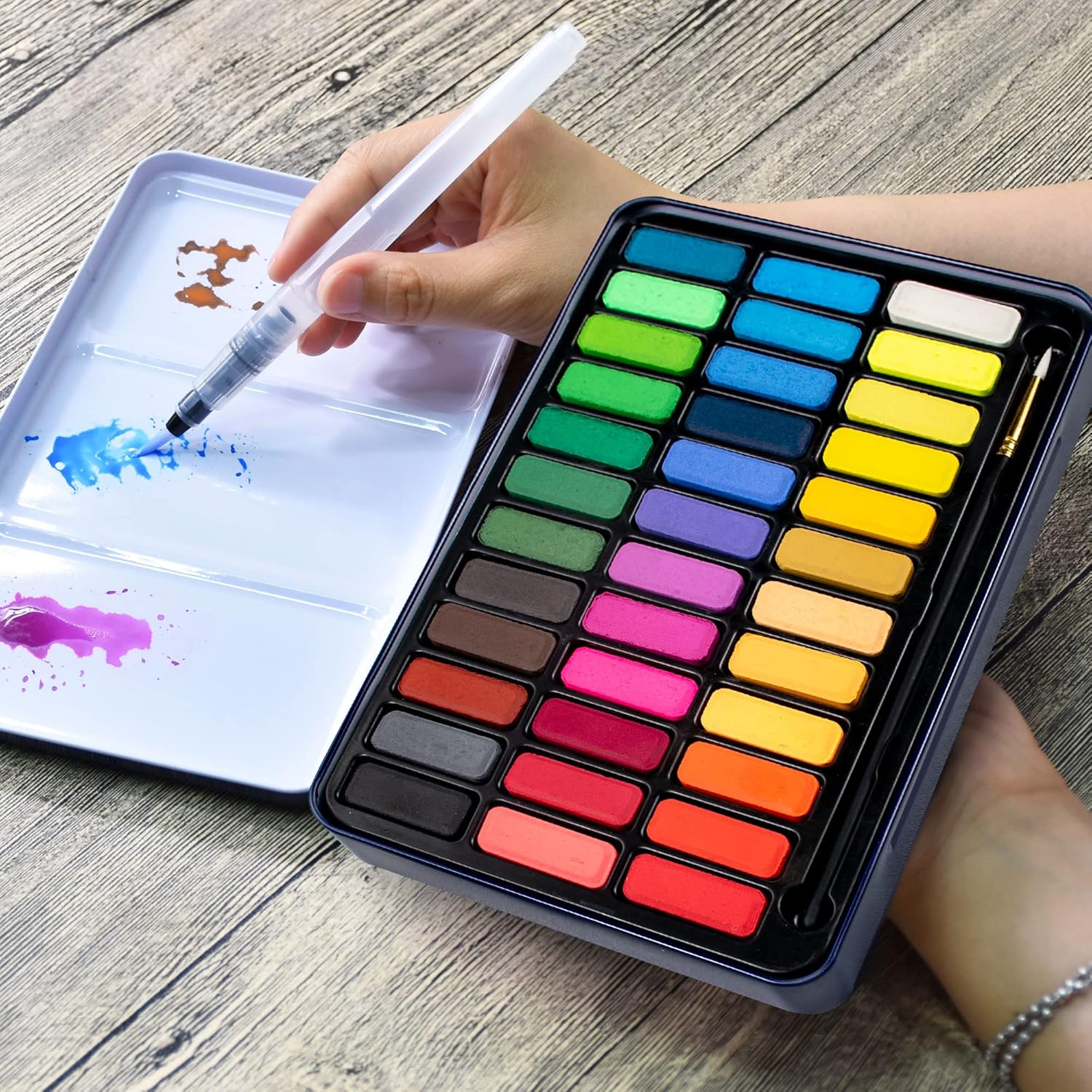 STATIONERY ISLAND Watercolour Paint Set Professional Painting Supplies Kit in Po...
