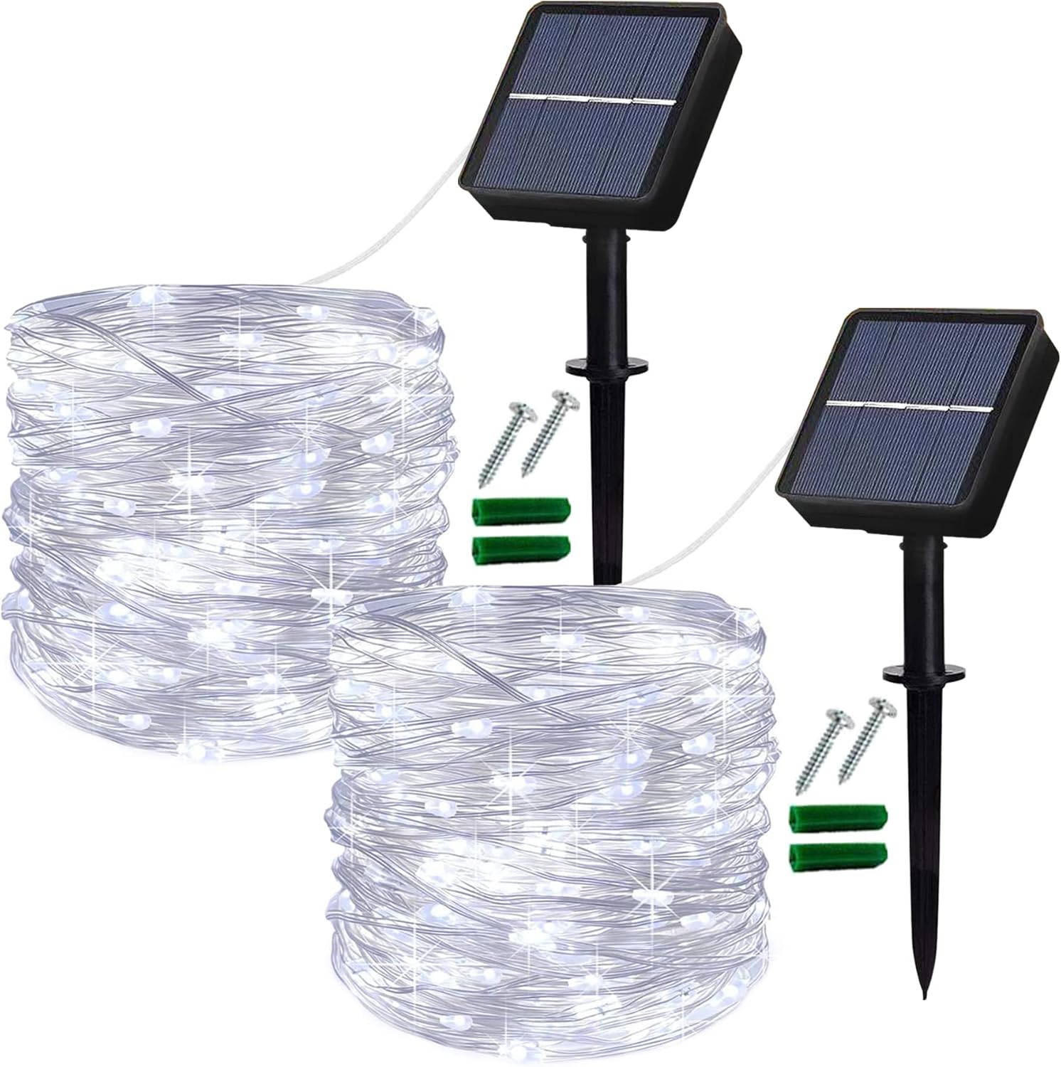 Solar Lights Outdoor Garden Waterproof, 2 Packs 12...