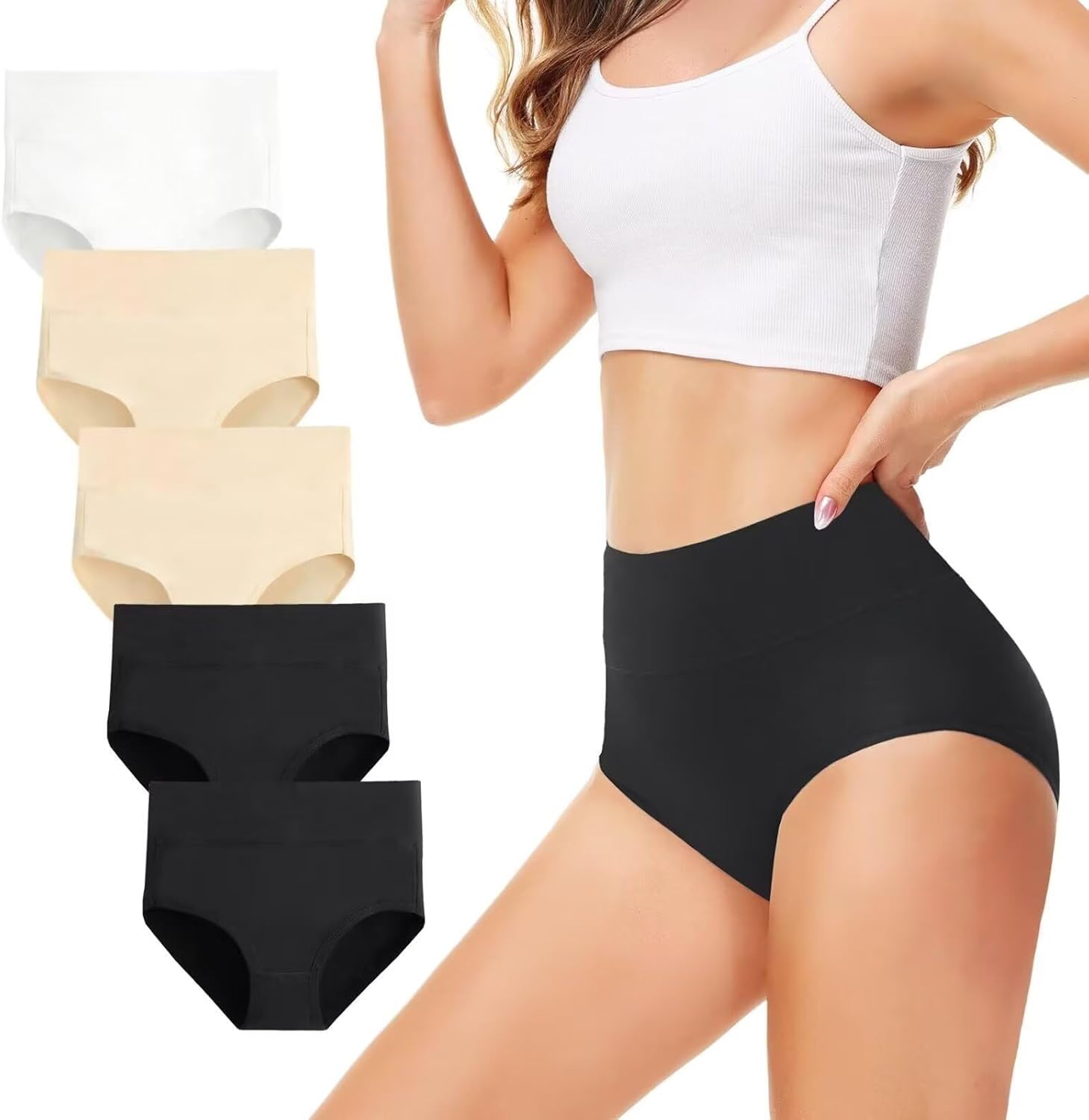High-Quality TUUHAW Underwear for Women, Special High Waist Knickers with Multip...