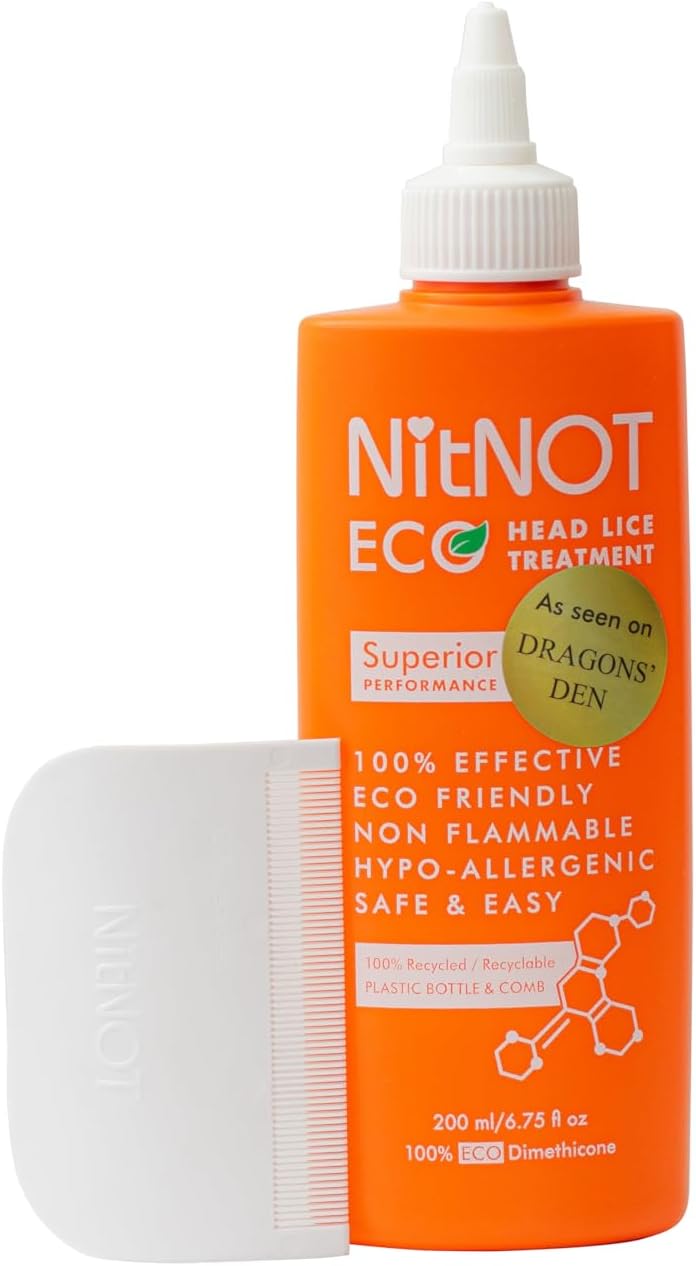 NitNOT Headlice Treatment As Seen On Dragons Den100% Effective Kills All Head Li...