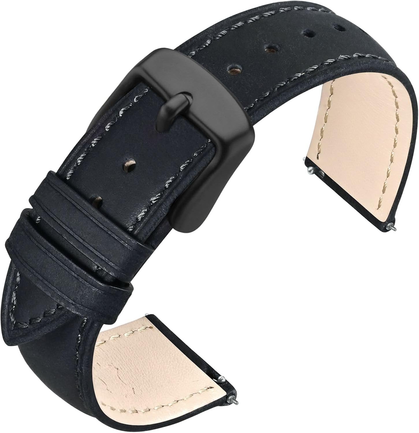 ANNEFIT Retro Watch Strap, Crazy Horse Leather Watch Band with Quick Release, Ch...