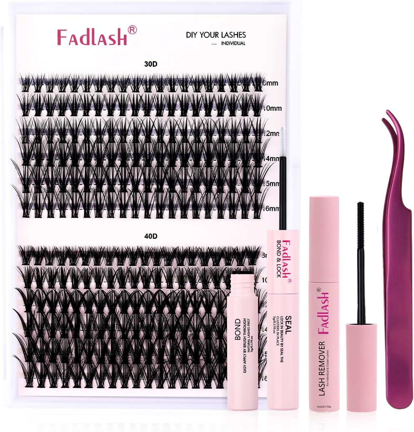 FADLASH DIY Lash Extension Kit, Special Individual Lashes Clusters, Innovative L...