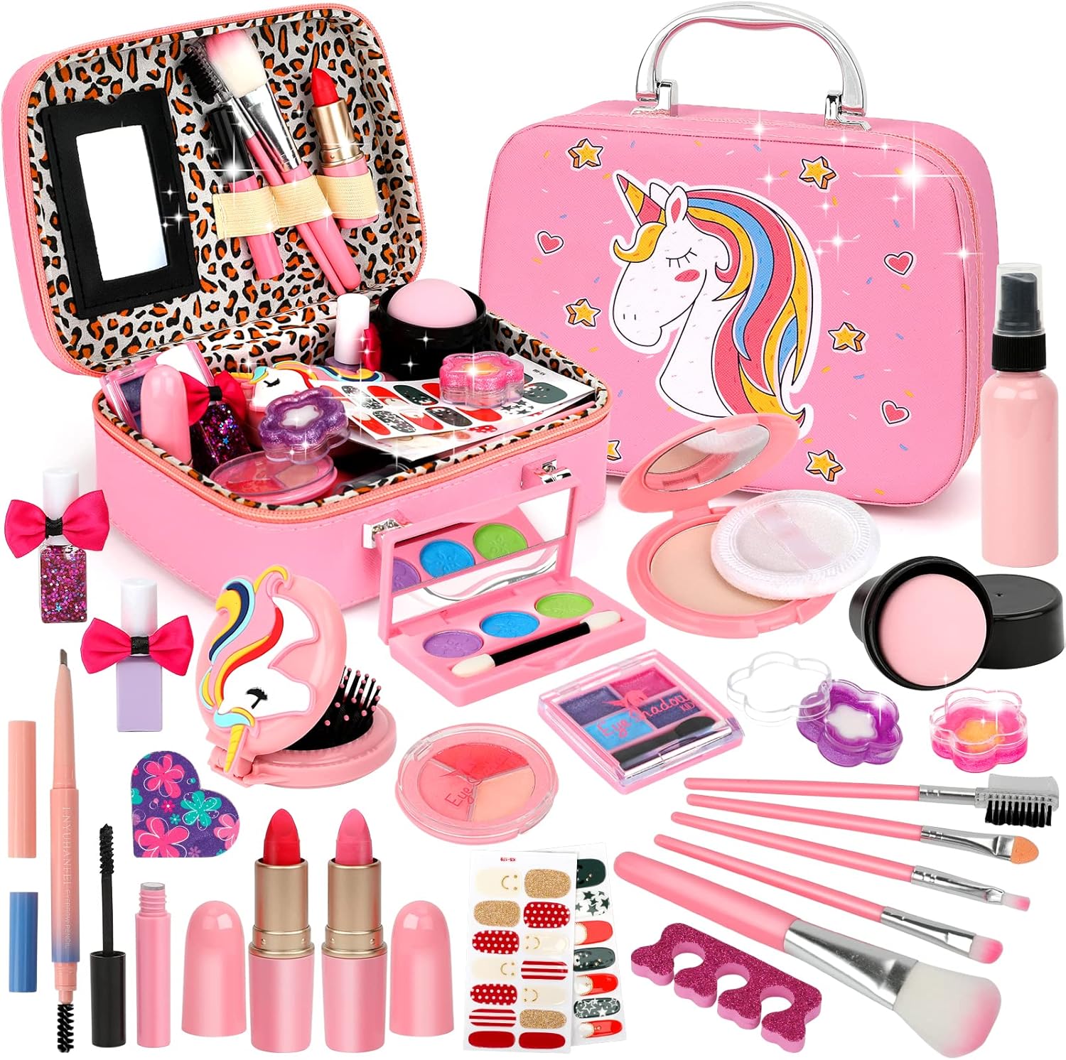 Flybay Kids Makeup Sets for Girls, Children’s Washable Makeup Kit Girl Toys, Pre...