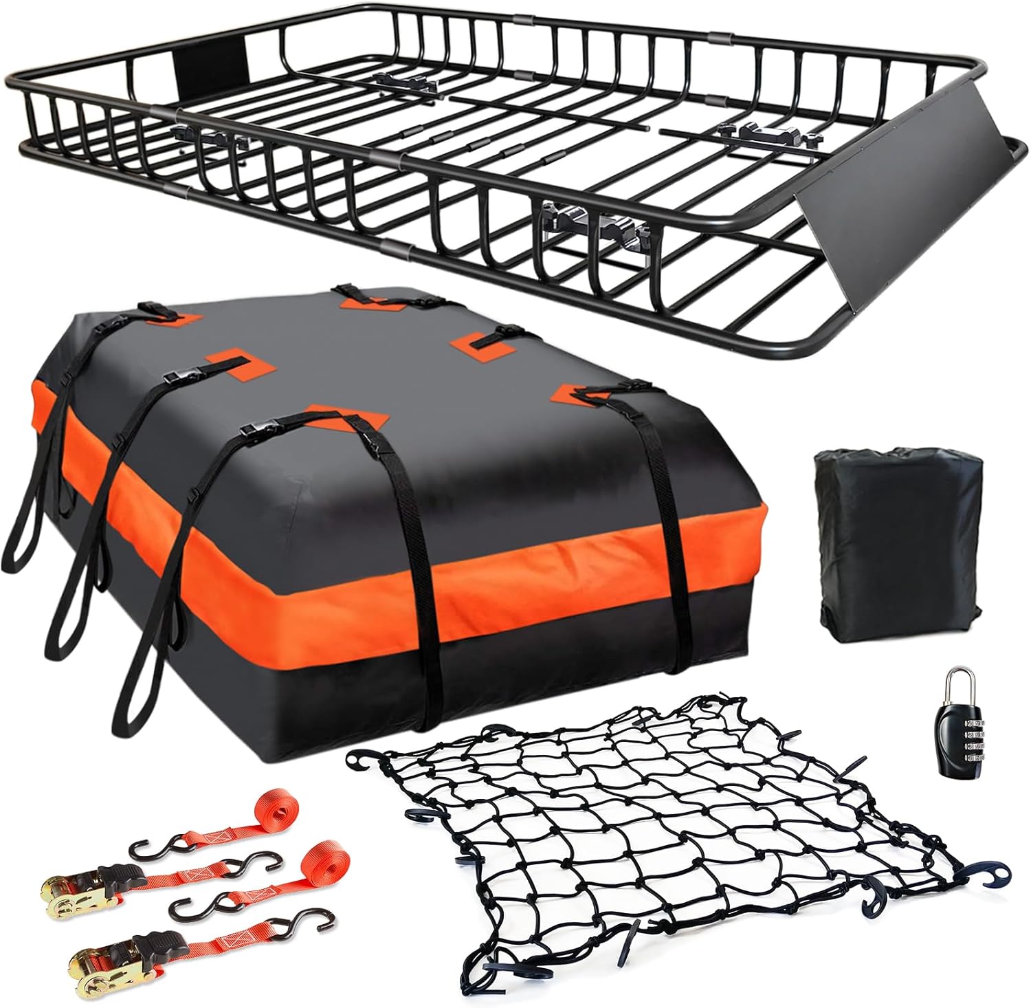 MeeFar Roof Rack Carrier Basket Universal Rooftop 65" X 39" X 6" Large Size Roof...