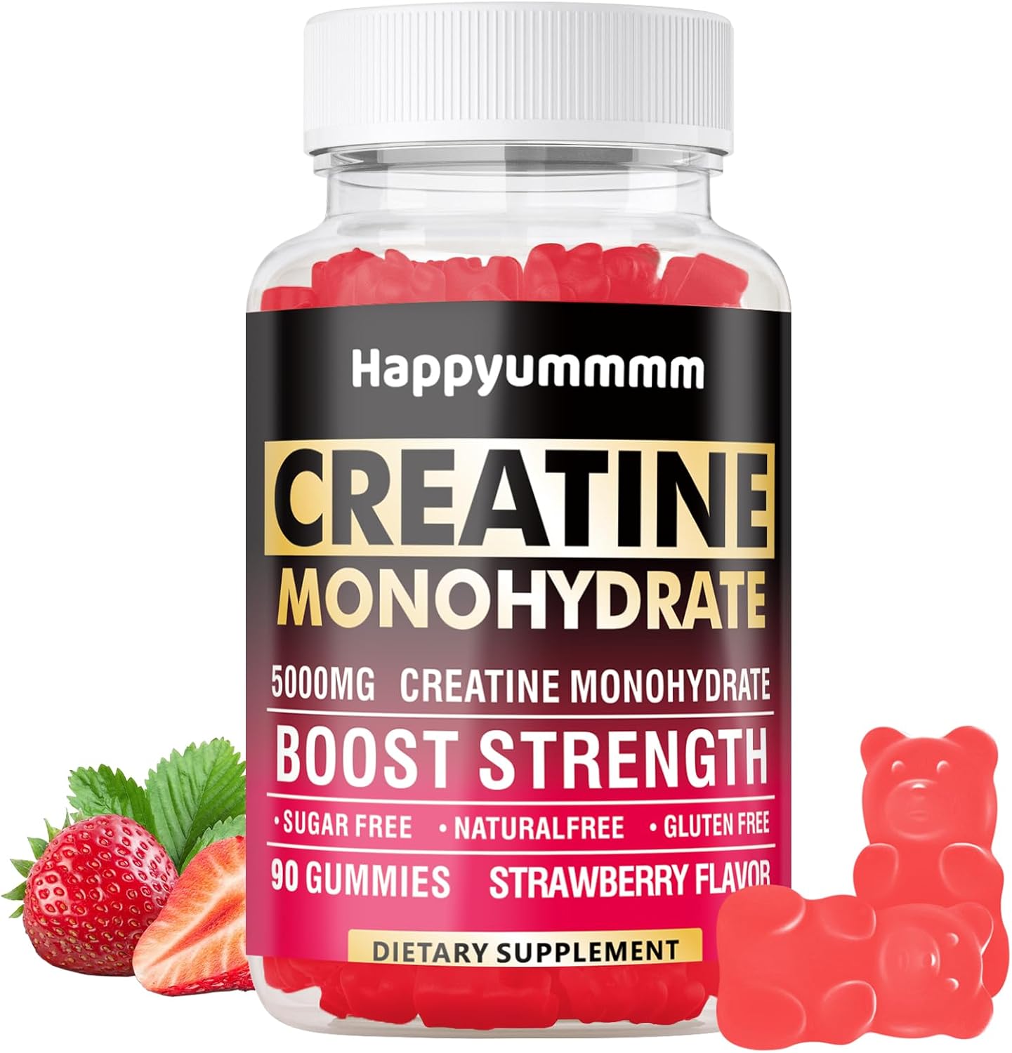 Creatine Monohydrate Gummies 5000mg for Men & Women, Chewables Creatine Monohydr...