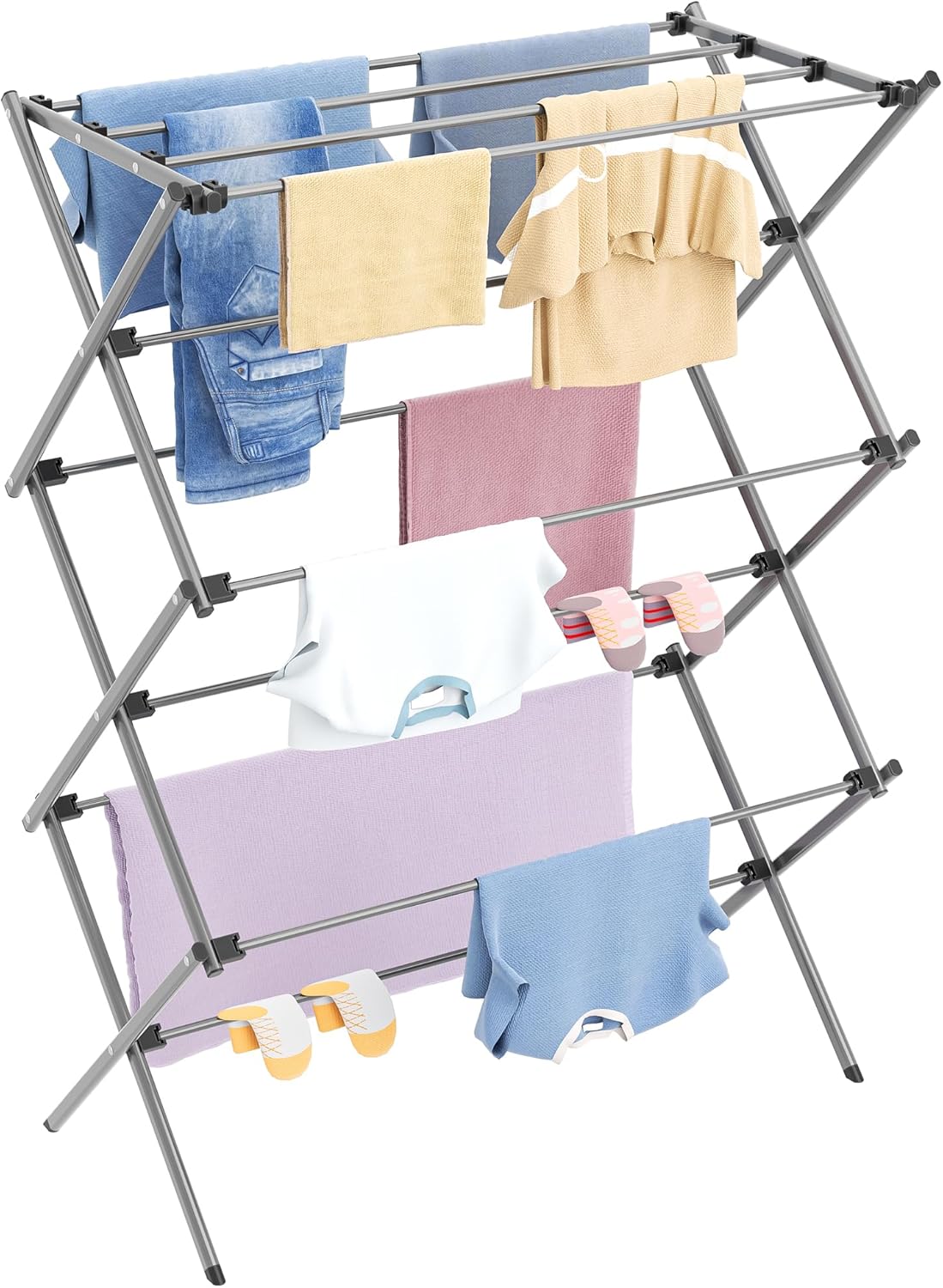 HOMIDEC Clothes Airer, Special 3-Tier Foldable Drying Rack, Innovative Clothes H...