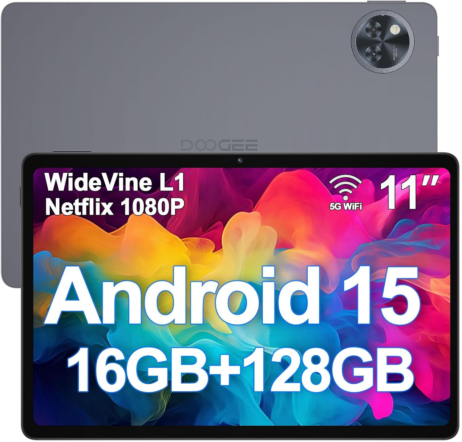 DOOGEE U11 Android 15 Tablets, 11 Inch Tablet, 16GB+128GB/2TB, 8580mAh, 90 Hz Sc...